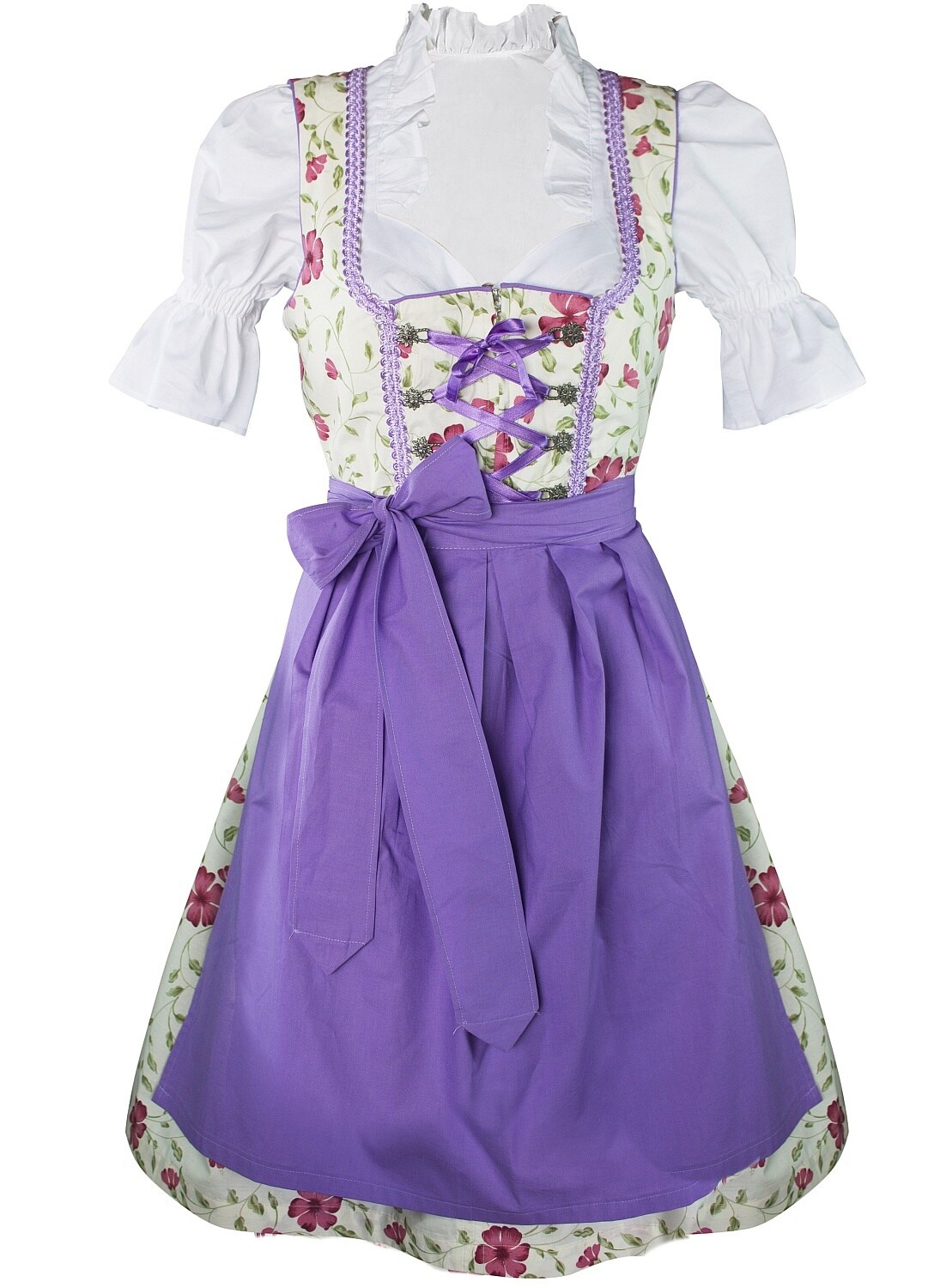 Mini Dirndl 3-teilig Blumen - Bild 1