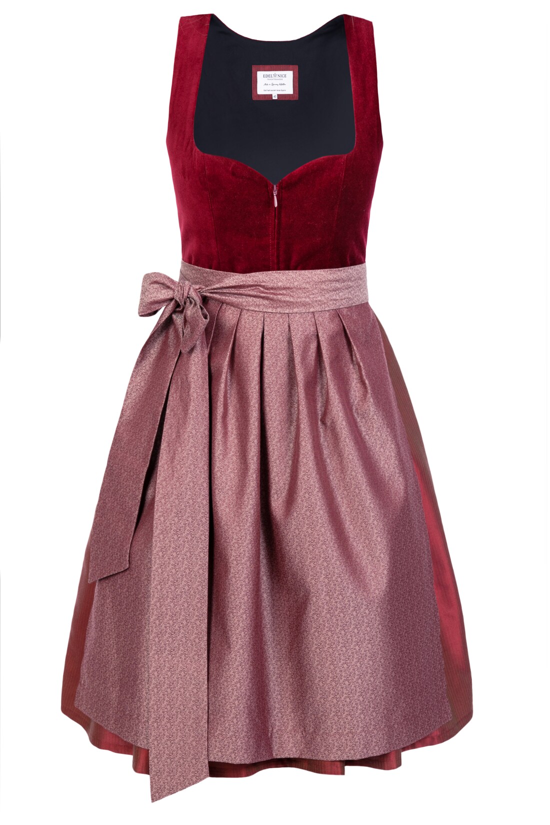Midi Dirndl Lilly Samt Rot | 04262419962690
