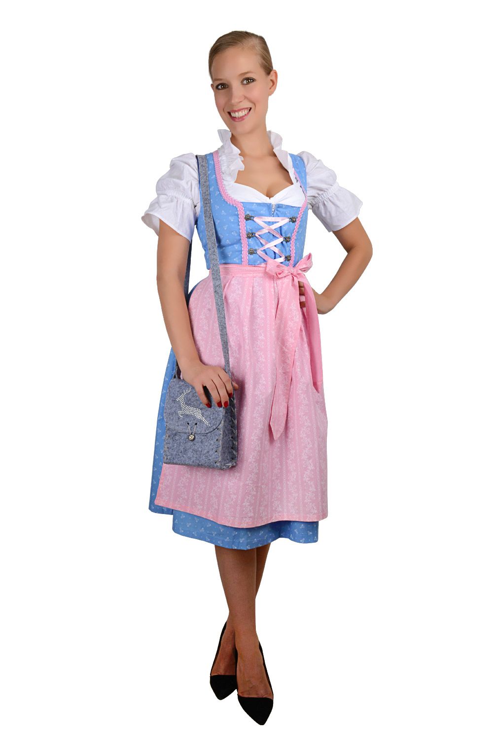 Midi Dirndl 3-teilig Streubl&uuml;mchen - Bild 1