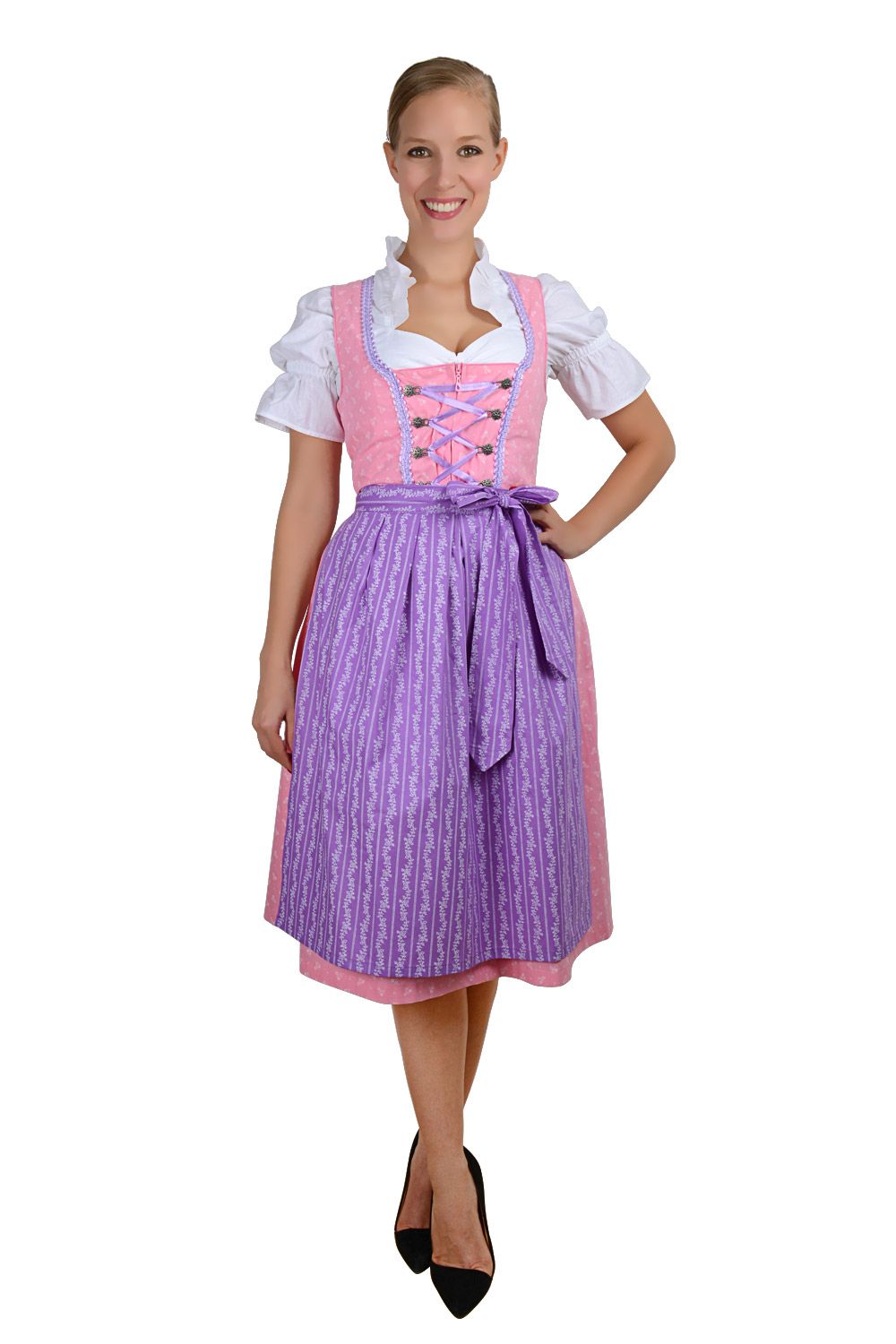 Midi Dirndl 3-teilig Streubl&uuml;mchen - Bild 1