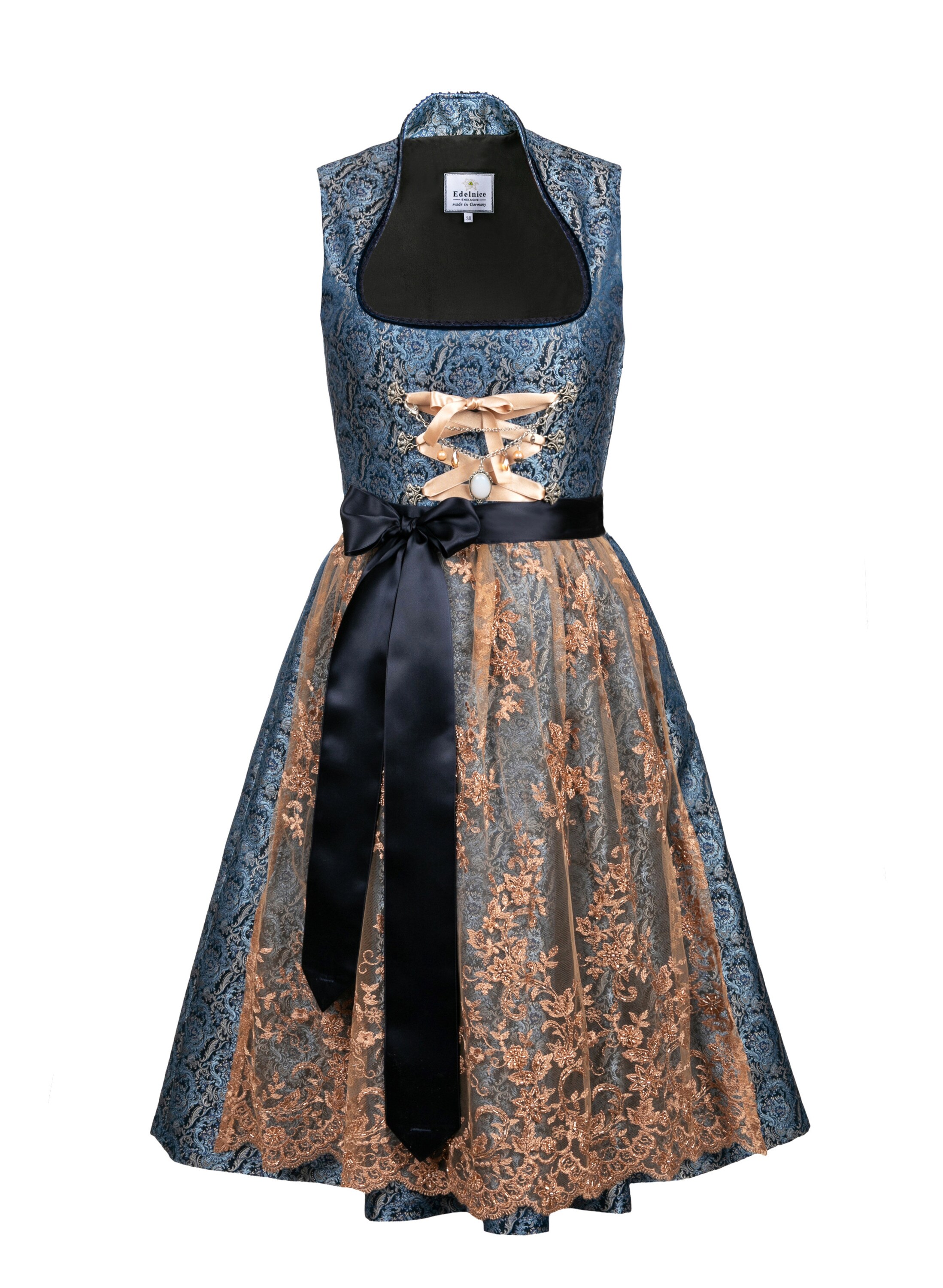 Midi Dirndl 2-teilig Stehkragen Estelle - Bild 1