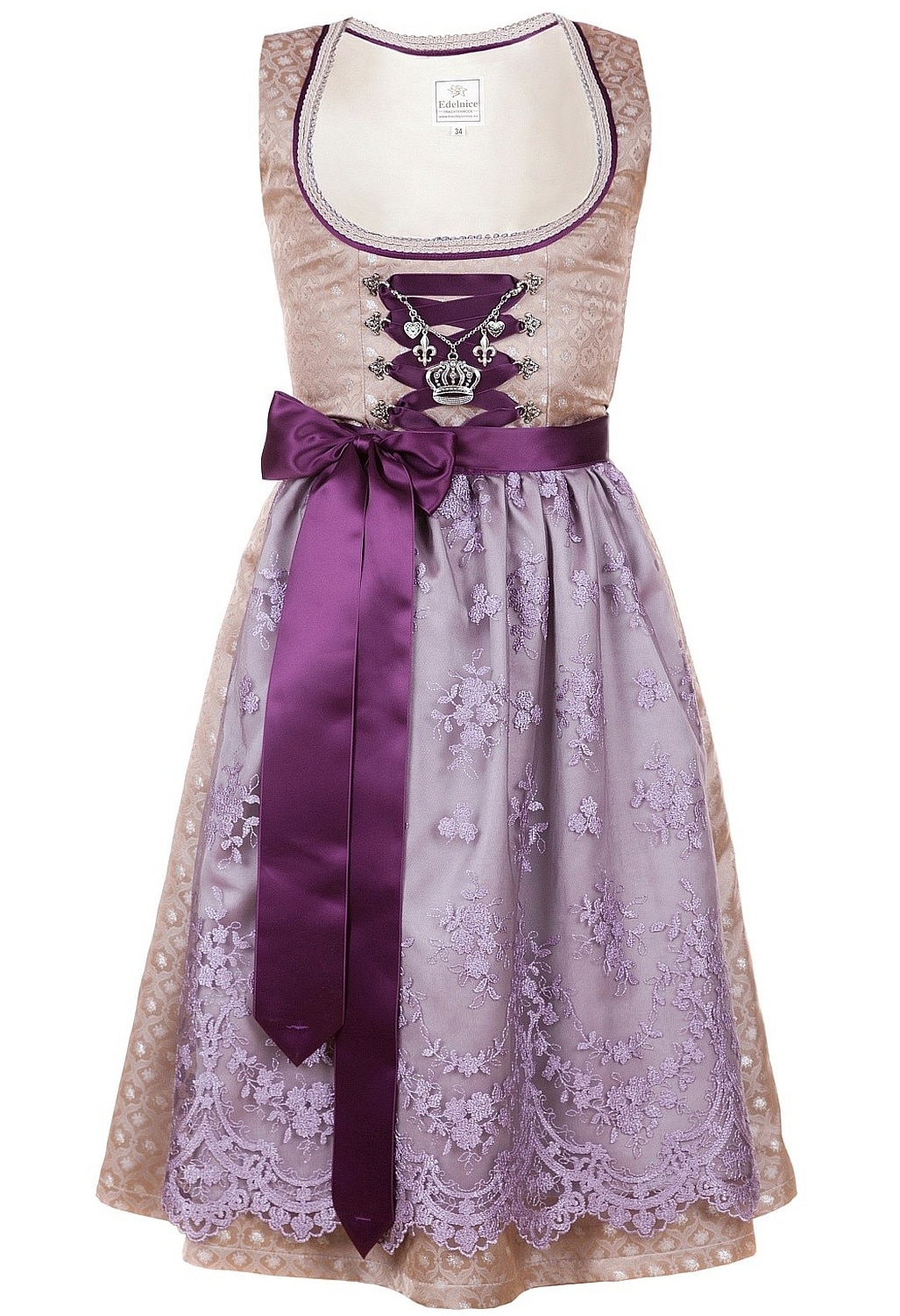 Midi Dirndl 2-teilig Brokat - Bild 1