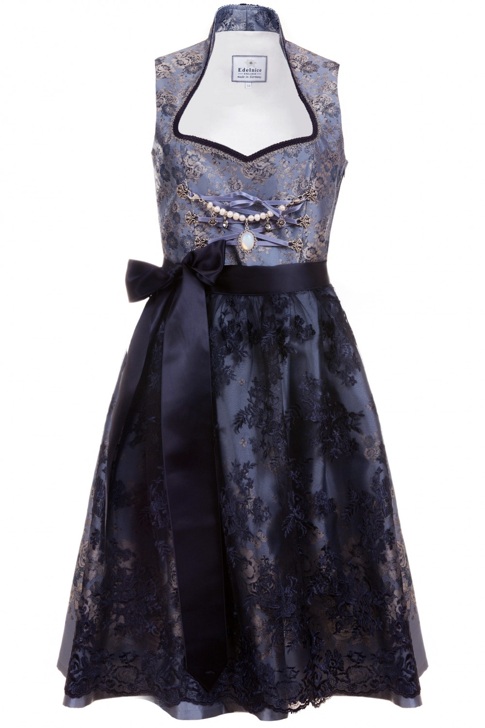 Midi Dirndl 2-teilig Stehkragen Adriana - Bild 1