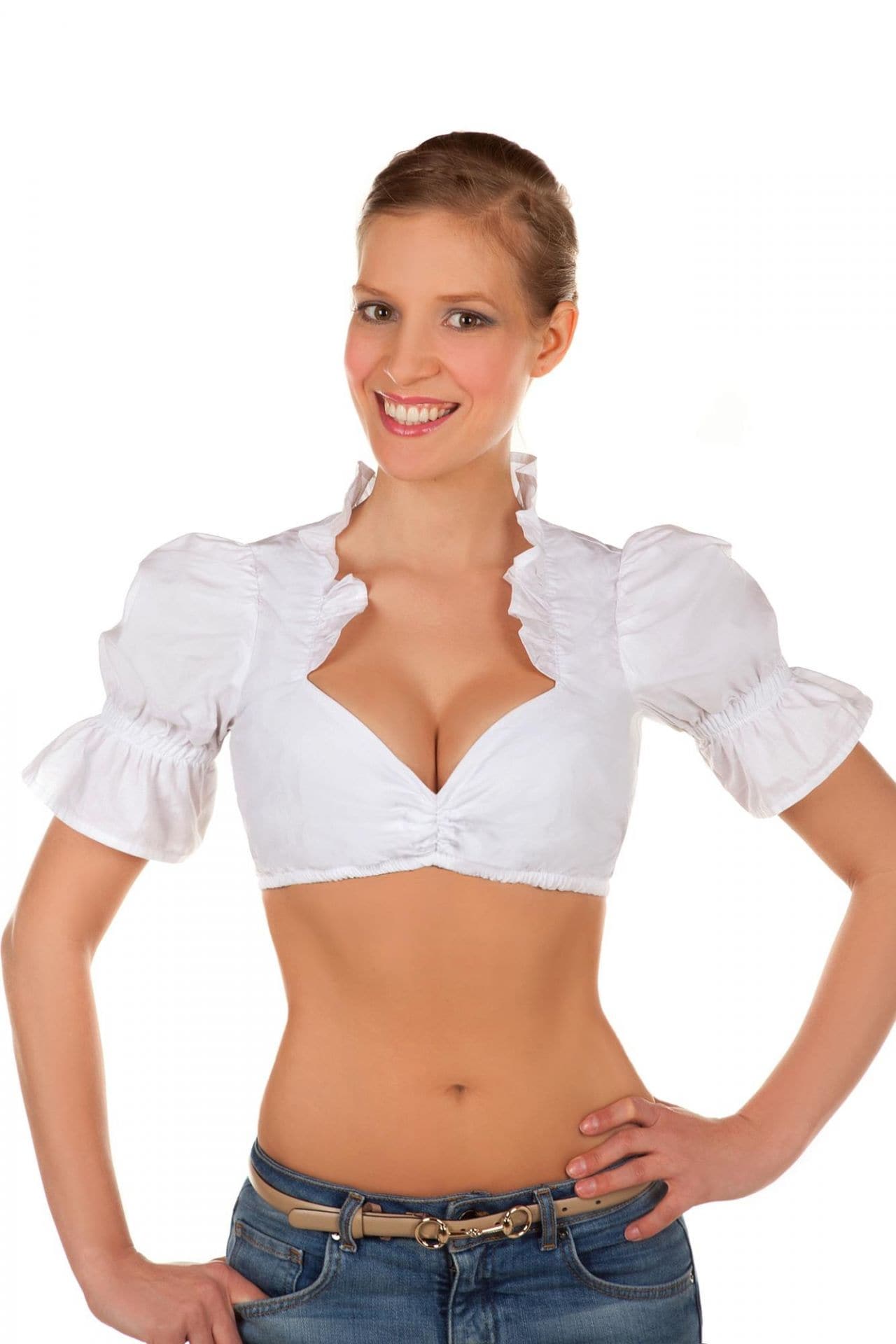 Dirndlbluse mit Schn&uuml;rung - Bild 1
