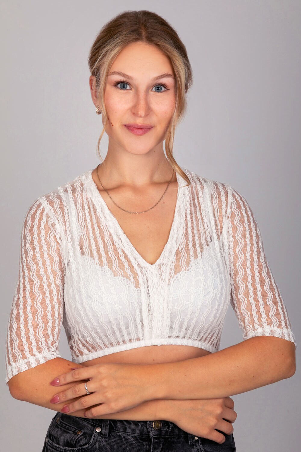 Dirndlbluse Anna Creme | 04262419965011