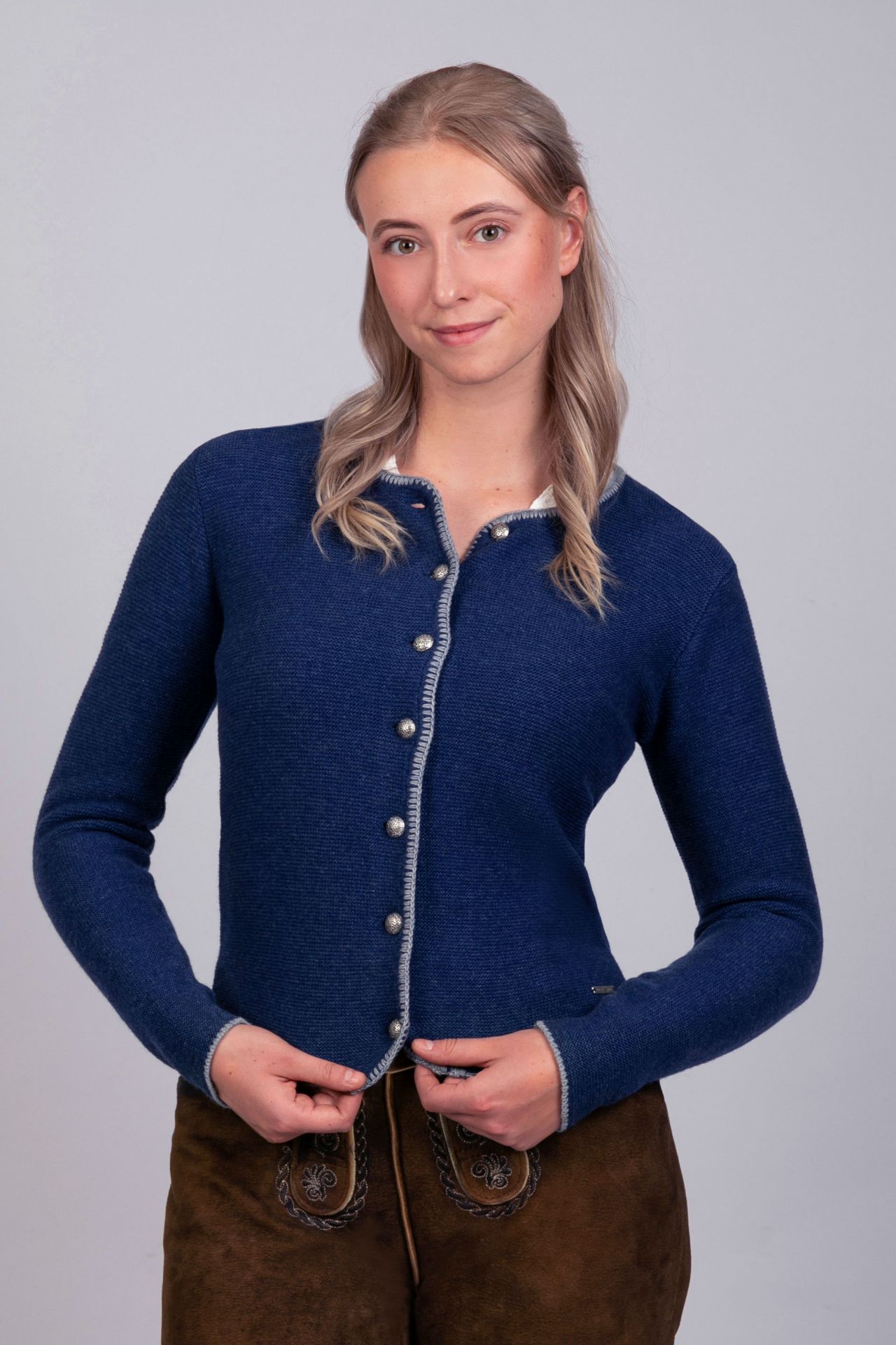 Strickjacke Mona k&ouml;nigsblau - Bild 1