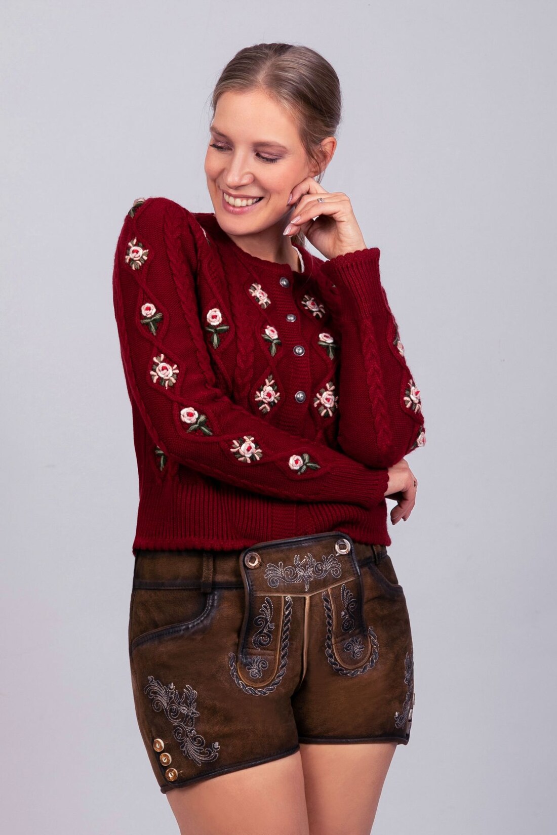 Strickjacke Lucia bordeaux | 04260760215557