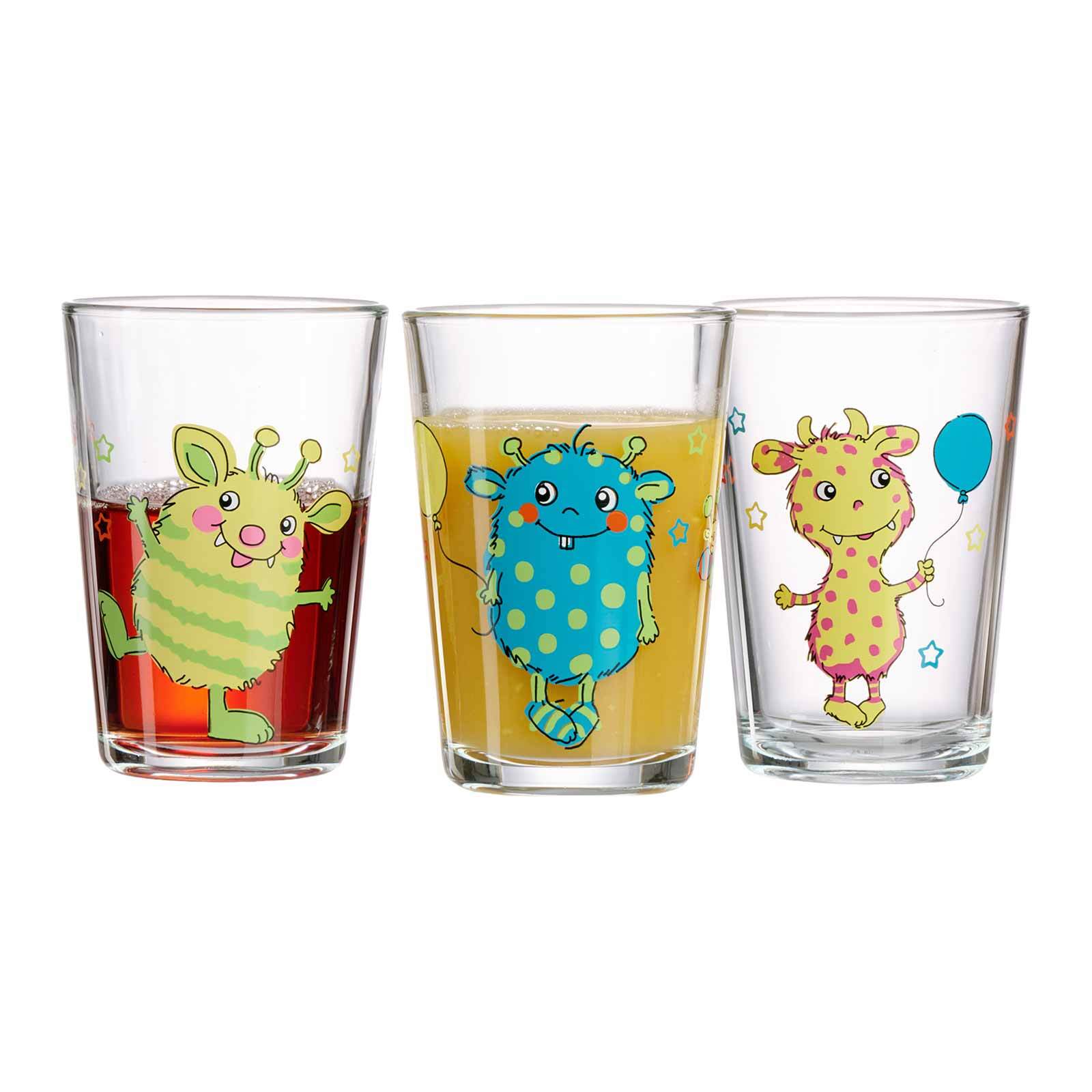 Ritzenhoff & Breker Kindergl&auml;ser Monsterchen 205 ml 3er Set - Bild 1