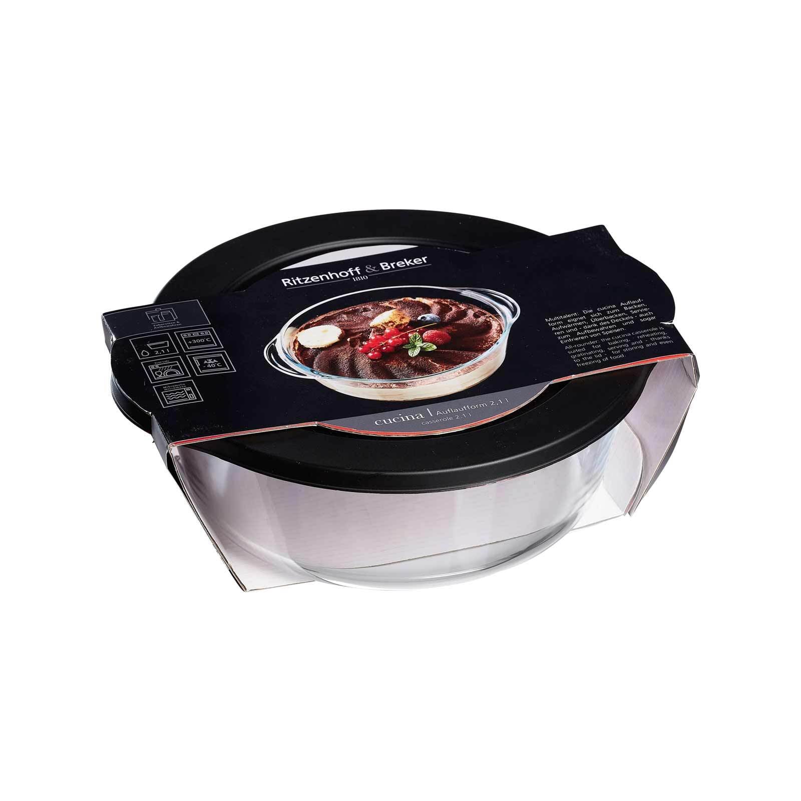 Ritzenhoff & Breker Auflaufform mit Frischhaltedeckel Cucina 2,1 Liter - Bild 1