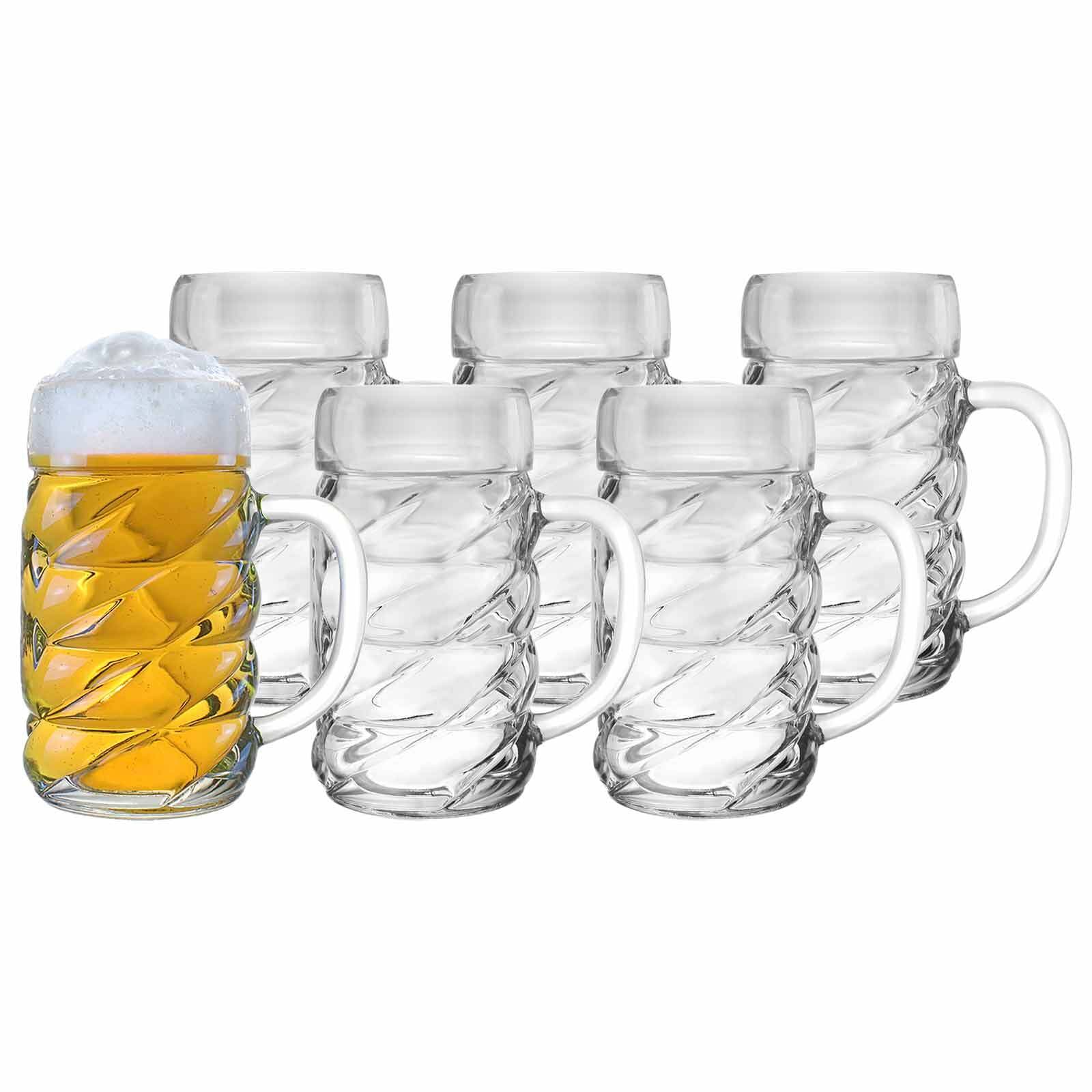 Stölzle Lausitz Maßkrüge Diamond 1000 ml 6er Set