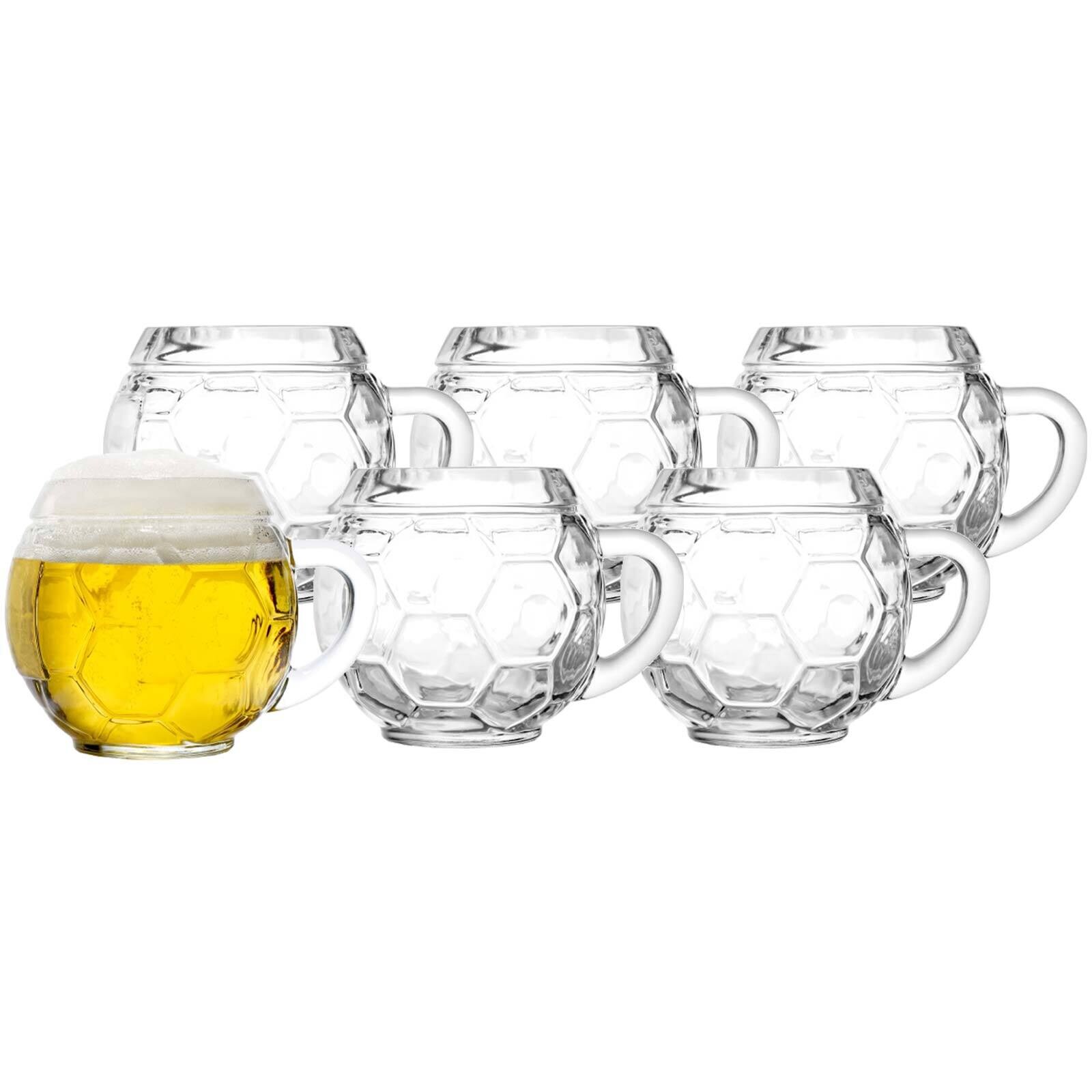 Stölzle Lausitz Bierkrüge Fußball 400 ml 6er Set