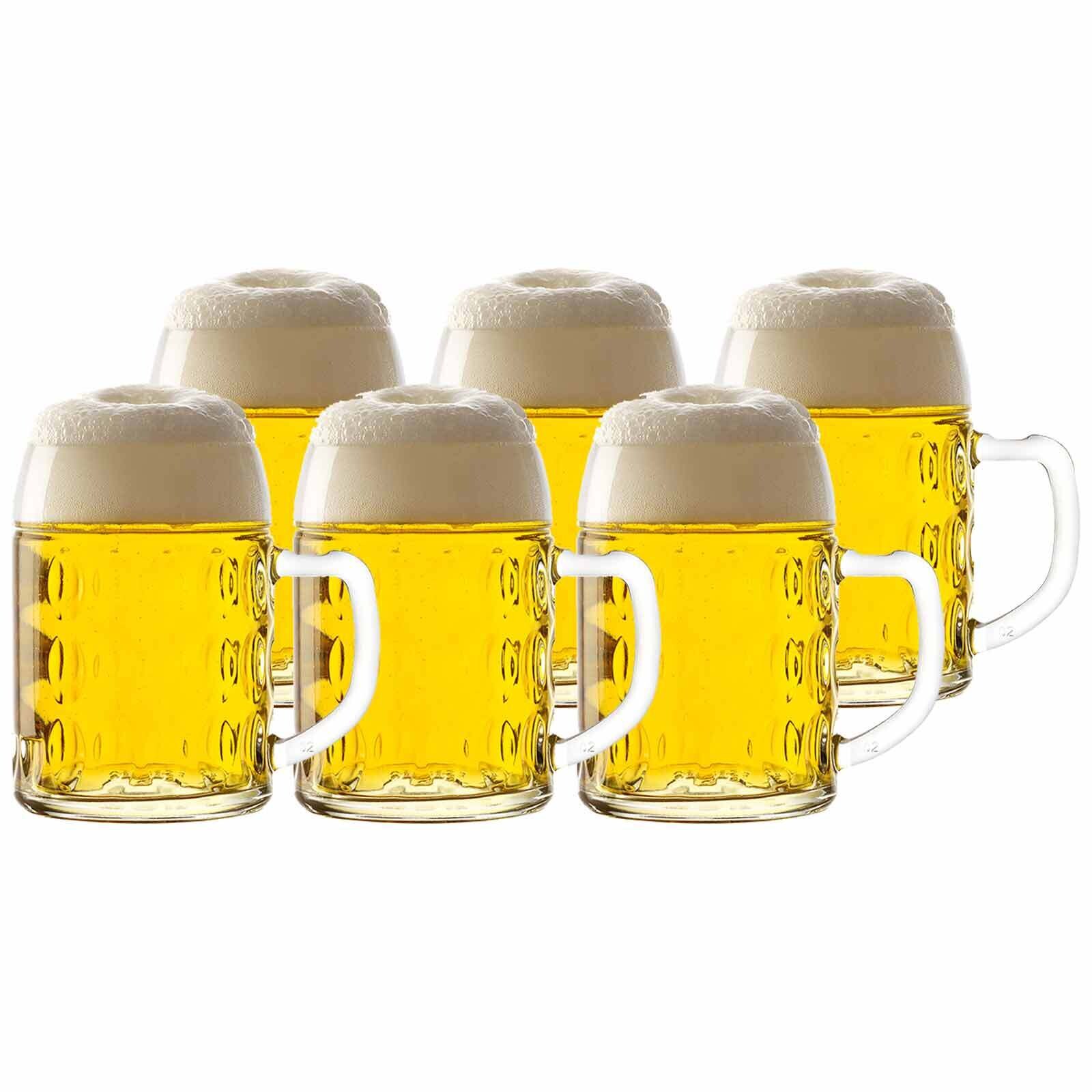 Stölzle Lausitz Bierkrüge Kaiser 0,5 Liter 6er Set