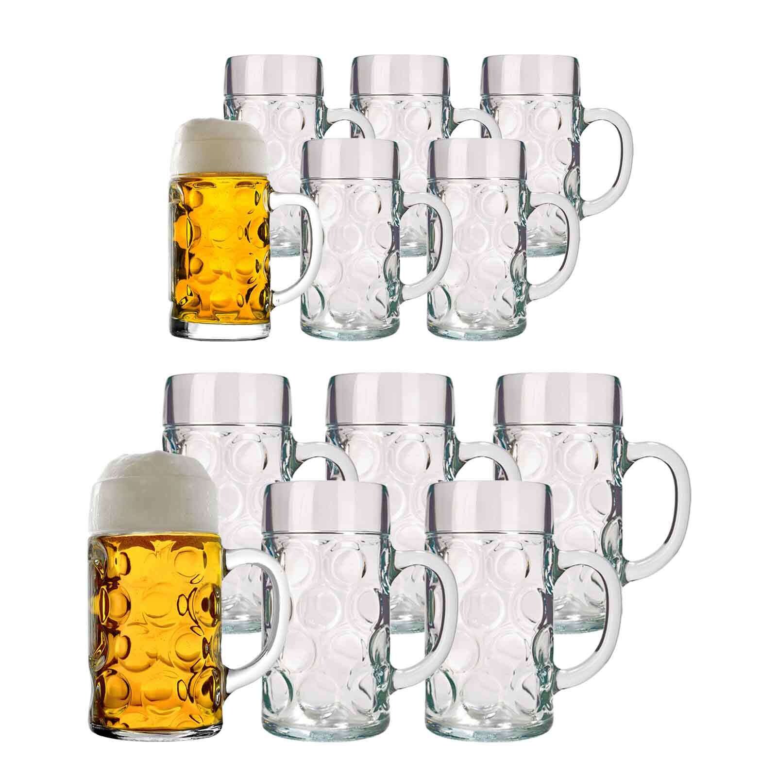 Stölzle Lausitz Bier- & Maßkrüge-Set Isar 0,5l + 1l 12er Set