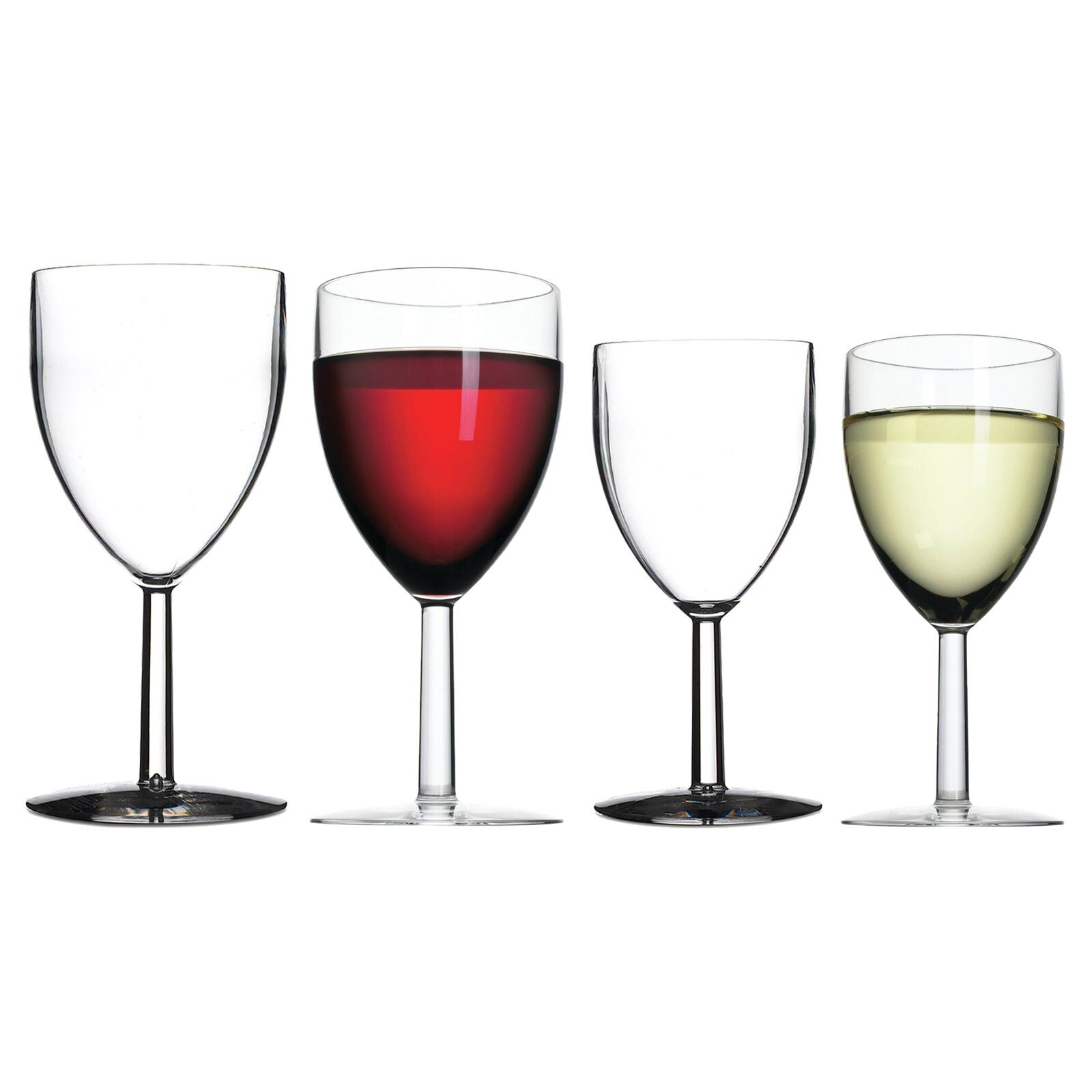 Mepal Kunststoff Rot- und Wei&szlig;weingl&auml;ser 300 ml + 200 ml 4er Set - Bild 1