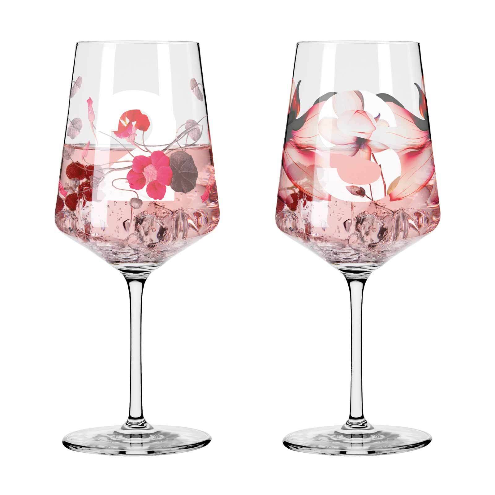 Ritzenhoff Aperitifgl&auml;ser Blumen und Zahlen Sommersonett 544 ml 2er Set - Bild 1