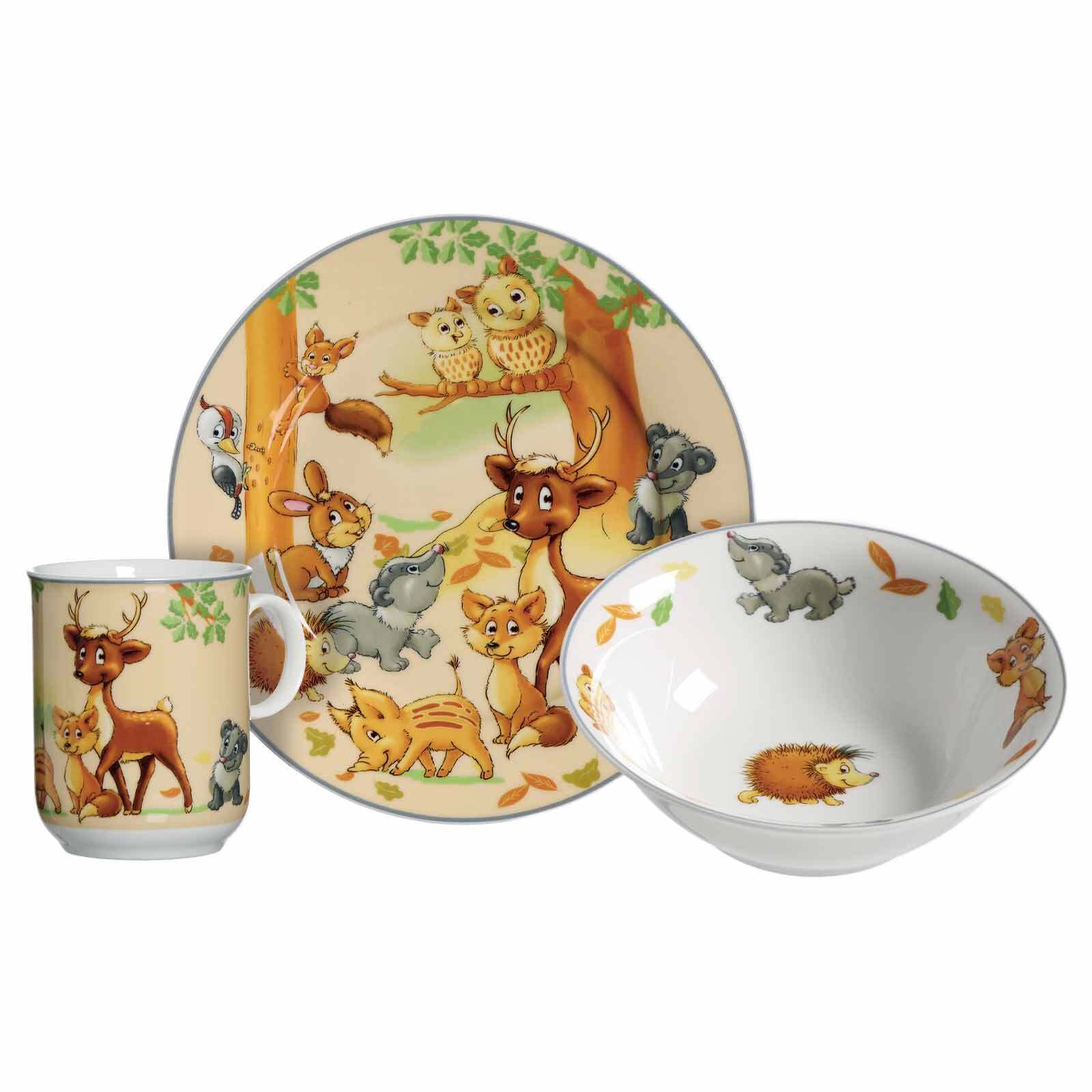 Ritzenhoff & Breker Kindergeschirr Waldtiere 3er Set - Bild 1