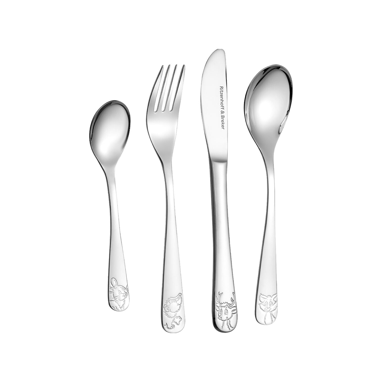 Ritzenhoff & Breker Kinderbesteck Waldtiere 4er Set - Bild 1