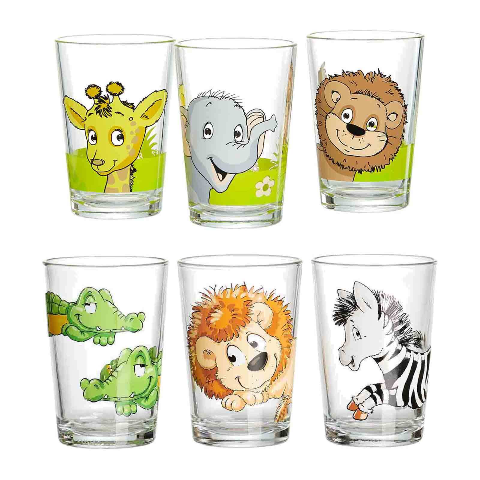 Ritzenhoff & Breker Kindergl&auml;ser Dschungeltiere Happy Zoo 205 ml 6er Set - Bild 1