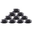 Maxwell & Williams Kaffeetassen mit Untertassen Caviar Black 250 ml 10er Set