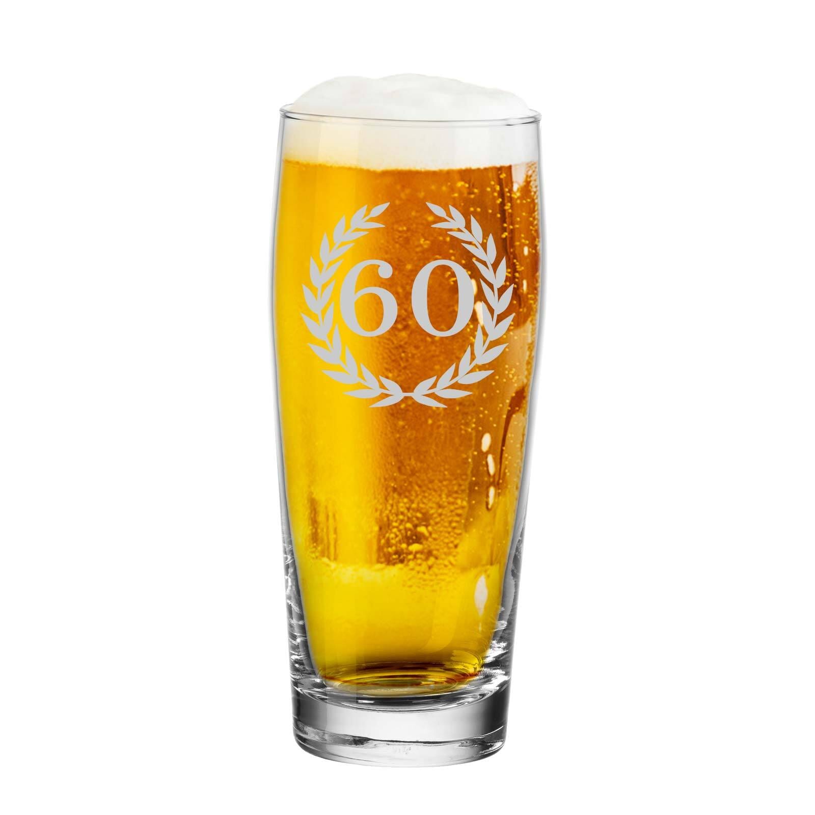 LUXENTU Willi Becher Bierglas mit Gravur 60. Jubil&auml;um 0,5 l - Bild 1