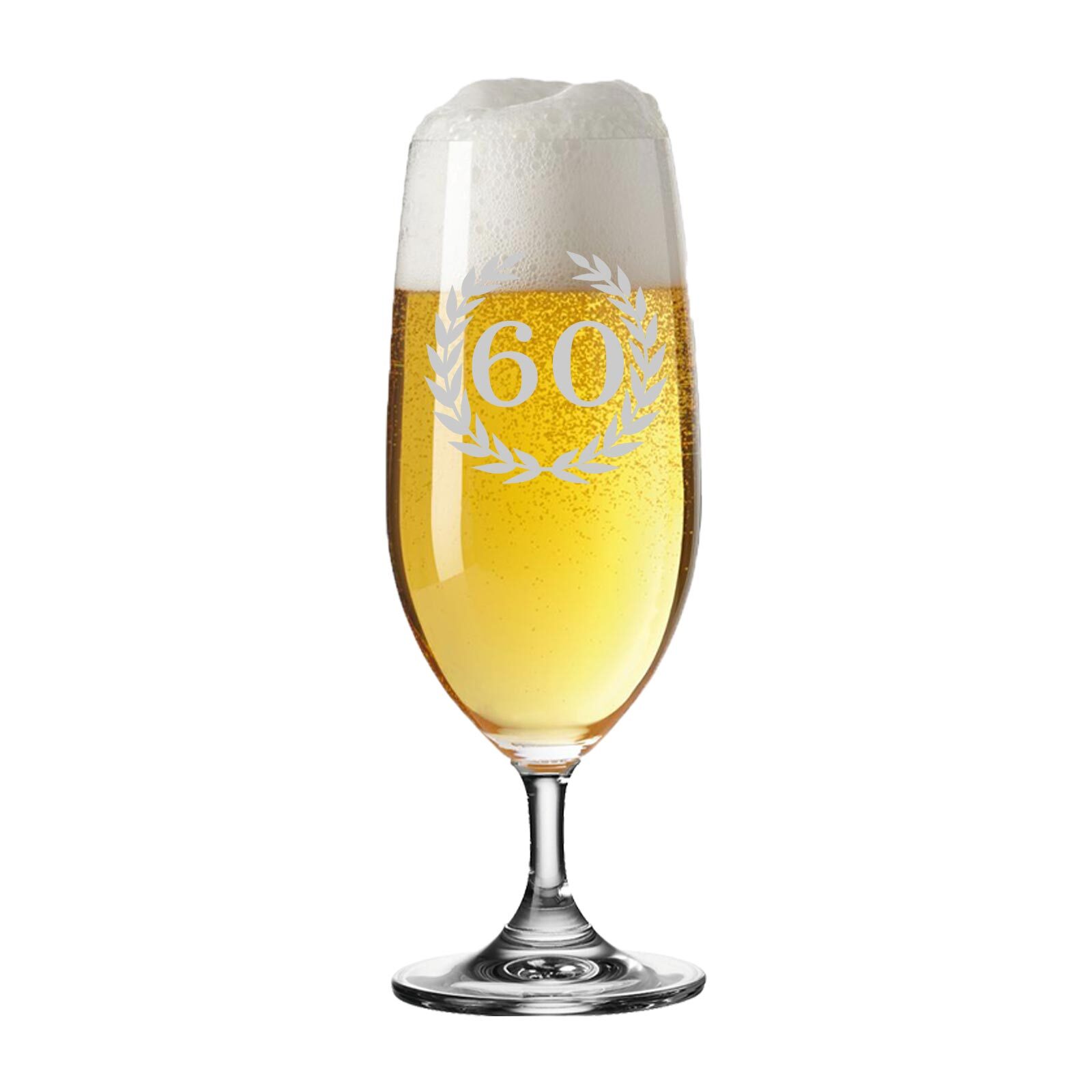 LUXENTU Biertulpe Pilsglas mit Gravur 60. Jubil&auml;um 360 ml - Bild 1