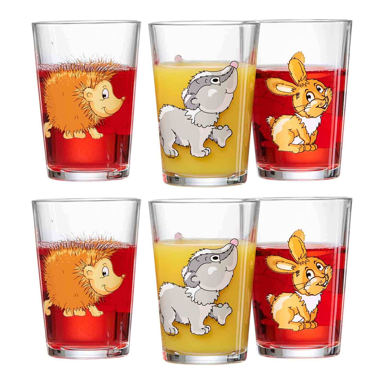 Ritzenhoff & Breker Kindergl&auml;ser Waldtiere 205 ml 6er Set - Bild 1