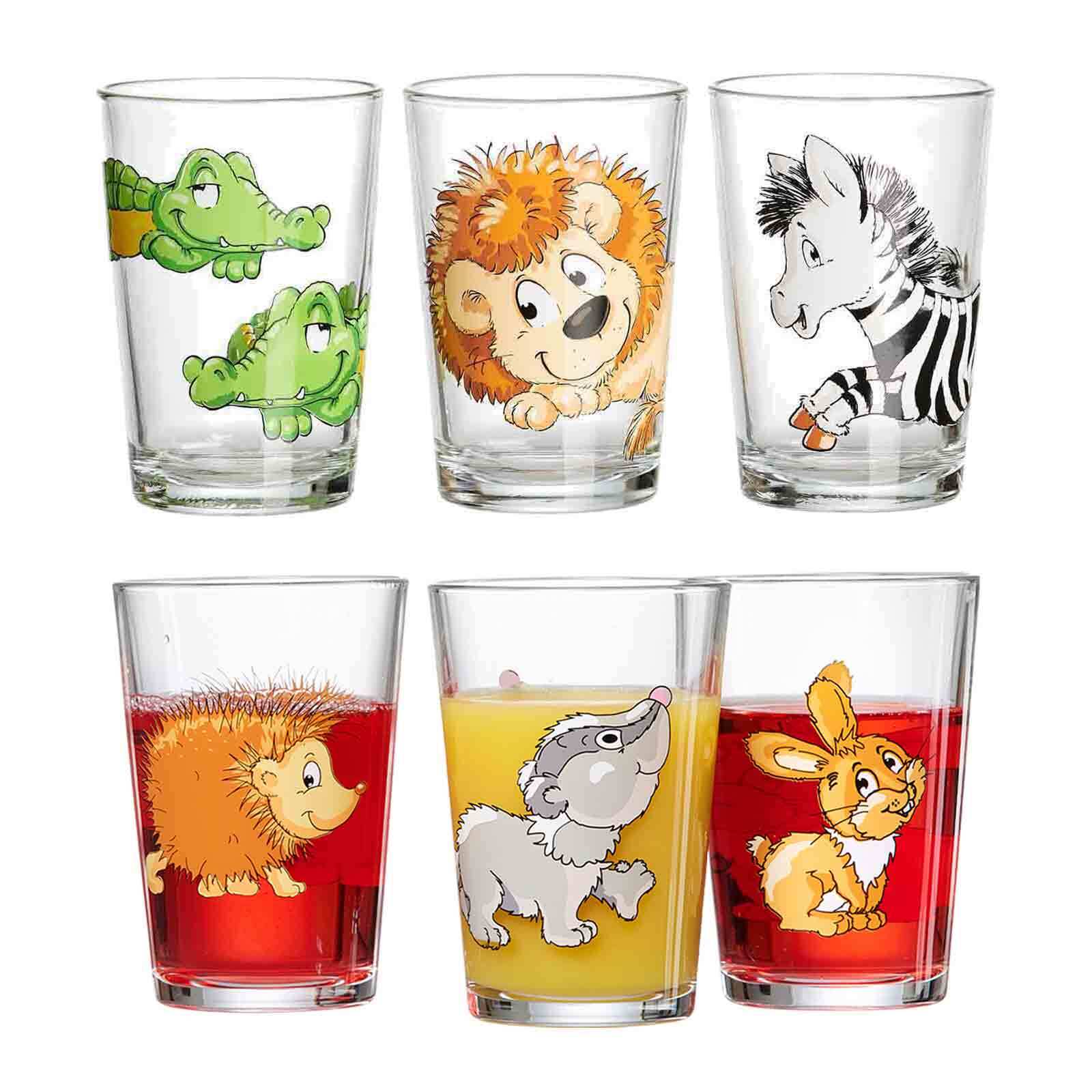 Ritzenhoff & Breker Kindergl&auml;ser Happy Zoo Waldtiere 205 ml 6er Set - Bild 1