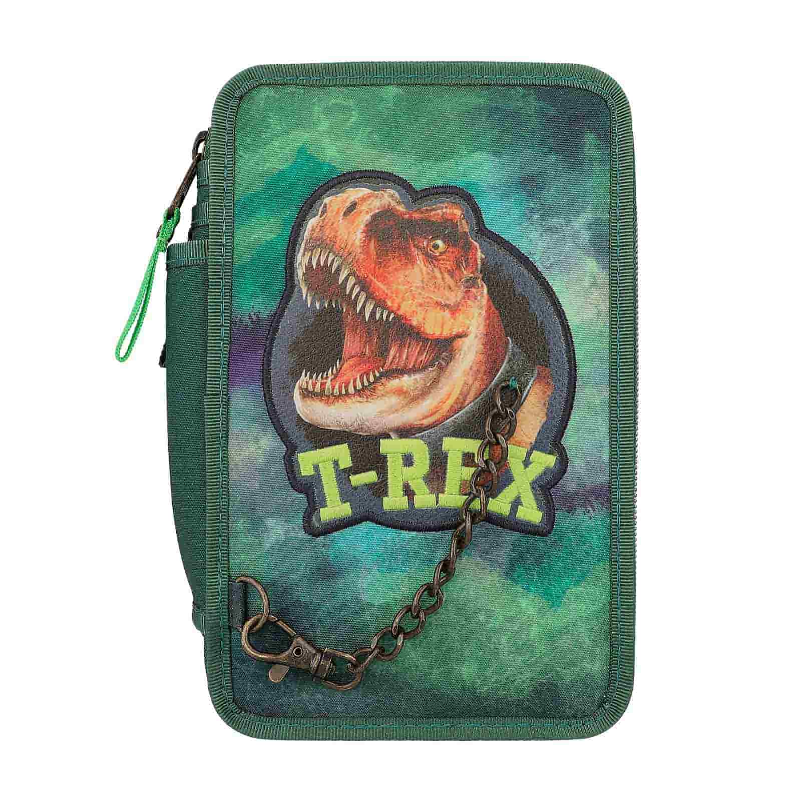Depesche 3-Fach Federtasche T-Rex Dino World 20 x 13 cm - Bild 1