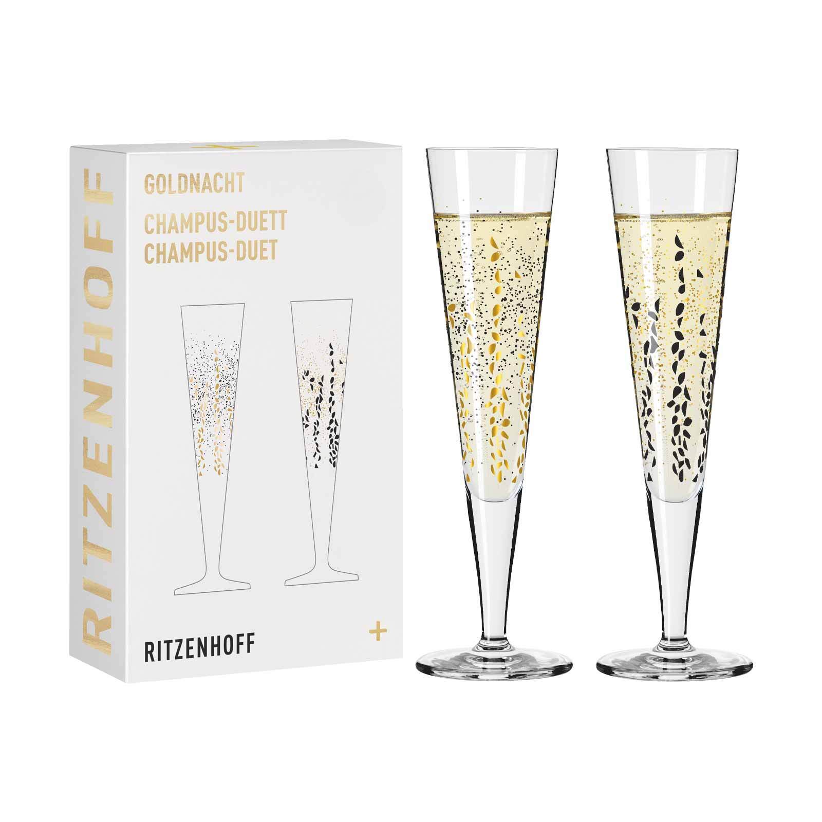 Ritzenhoff Champagnergl&auml;ser Goldnacht 205 ml 2er Set - Bild 1