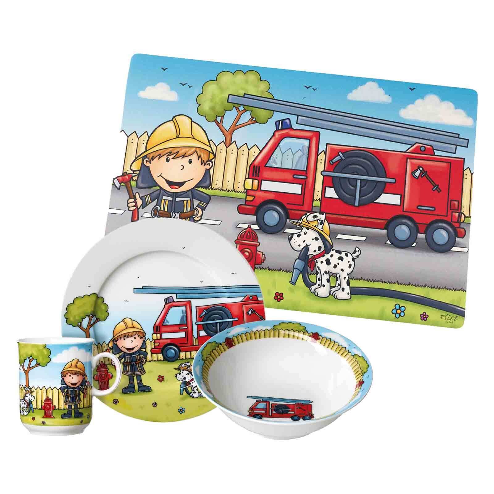 Ritzenhoff & Breker Kindergeschirr mit Platzset Feuerwehrmann Bernie