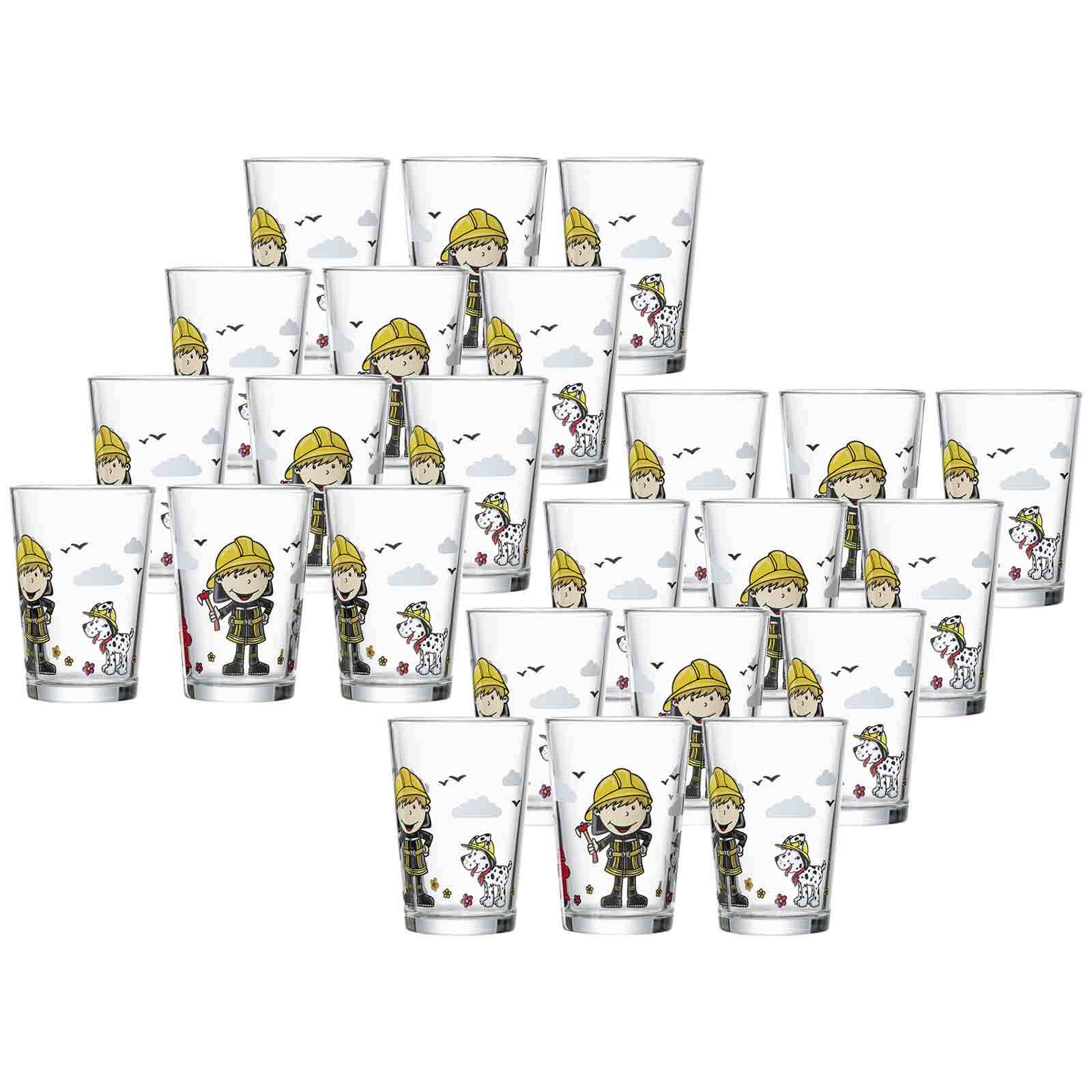 Ritzenhoff & Breker Kindergl&auml;ser Feuerwehrmann Bernie 205 ml 24er Set - Bild 1