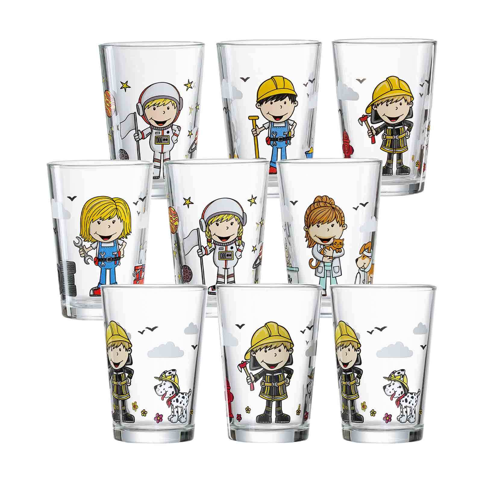 Ritzenhoff & Breker Kindergl&auml;ser Berufe 205 ml 9er Set - Bild 1