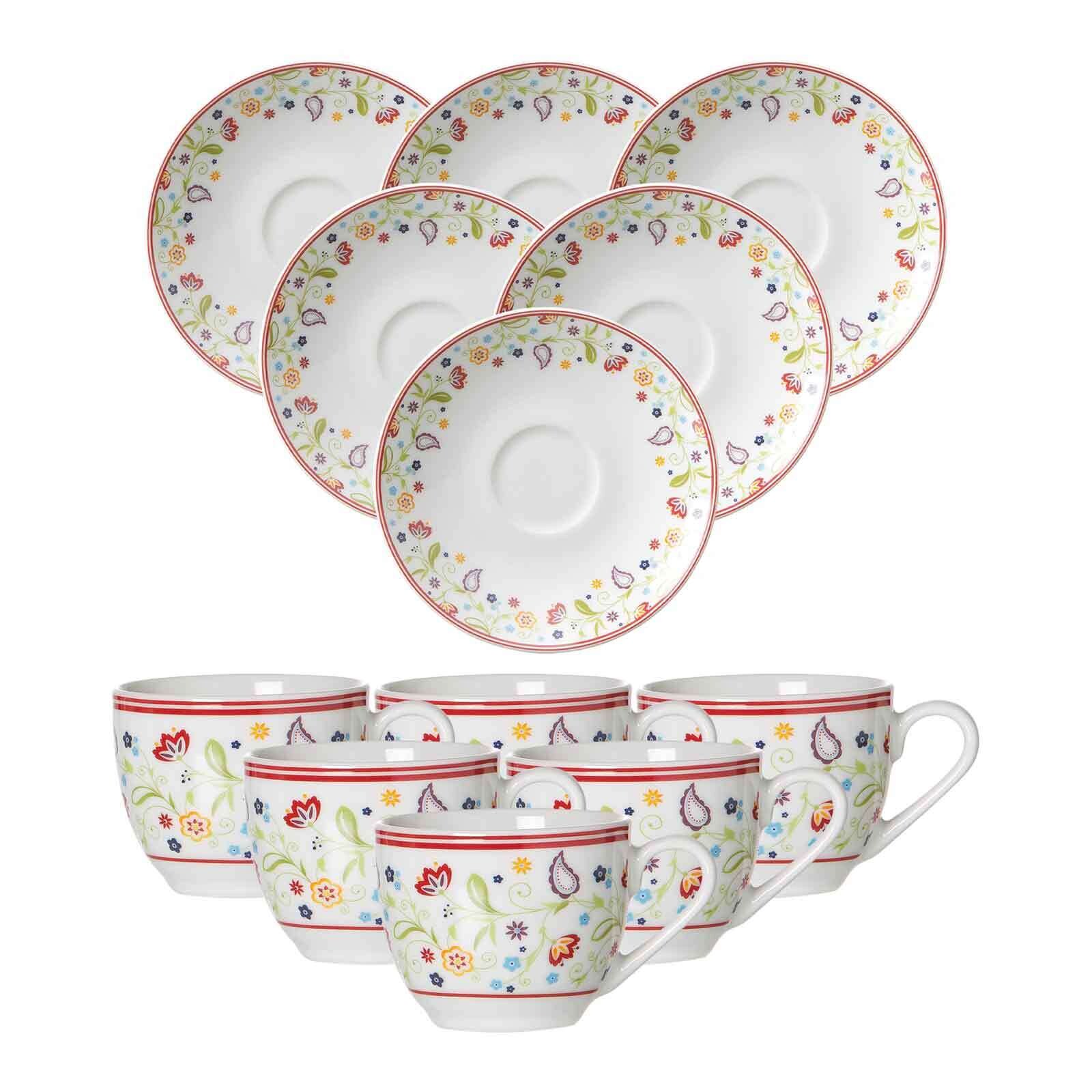 Ritzenhoff & Breker Espressotassen mit Untertassen Shanti 80 ml 6er Set