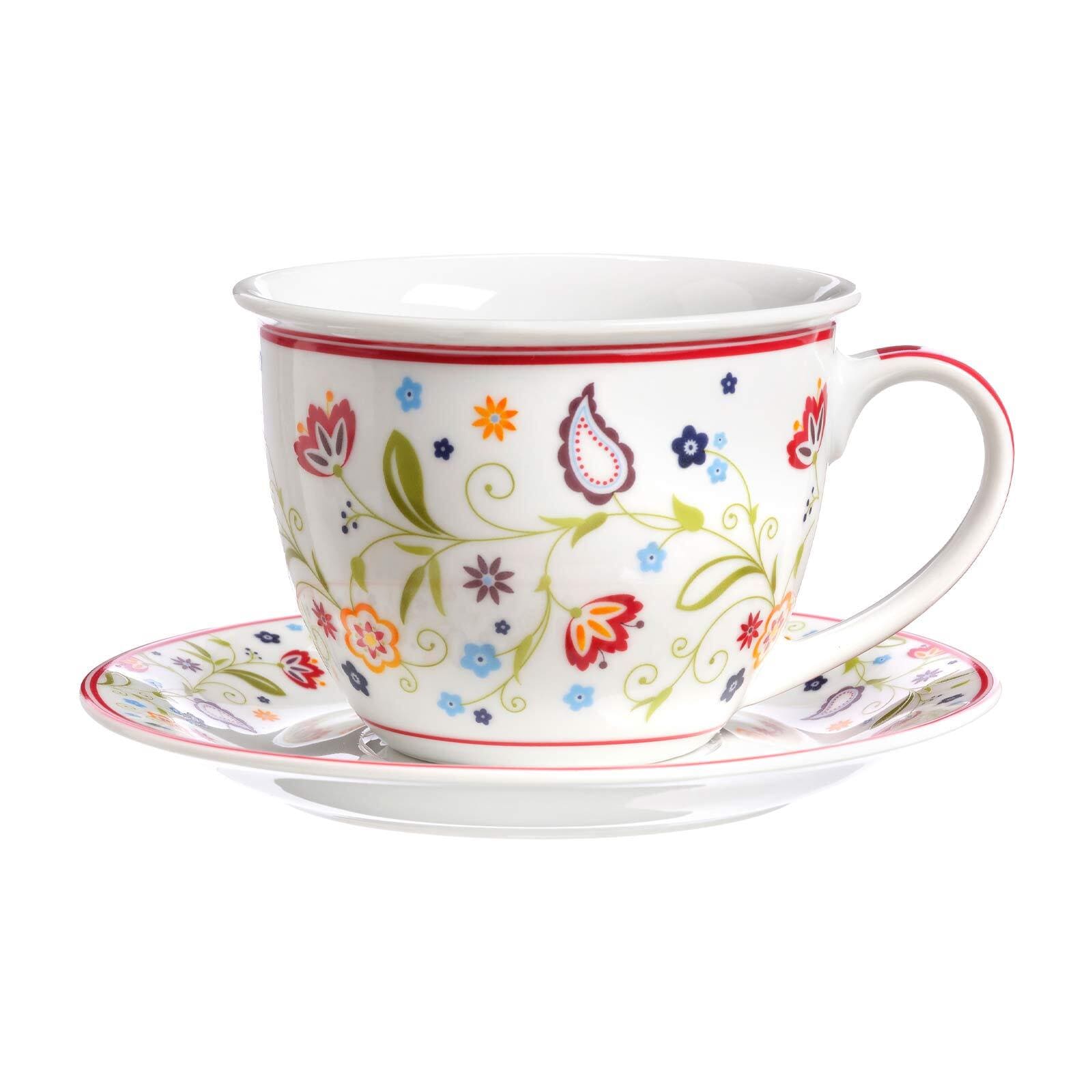 Ritzenhoff & Breker Milchkaffee Tasse mit Untertasse Shanti 350 ml - Bild 1