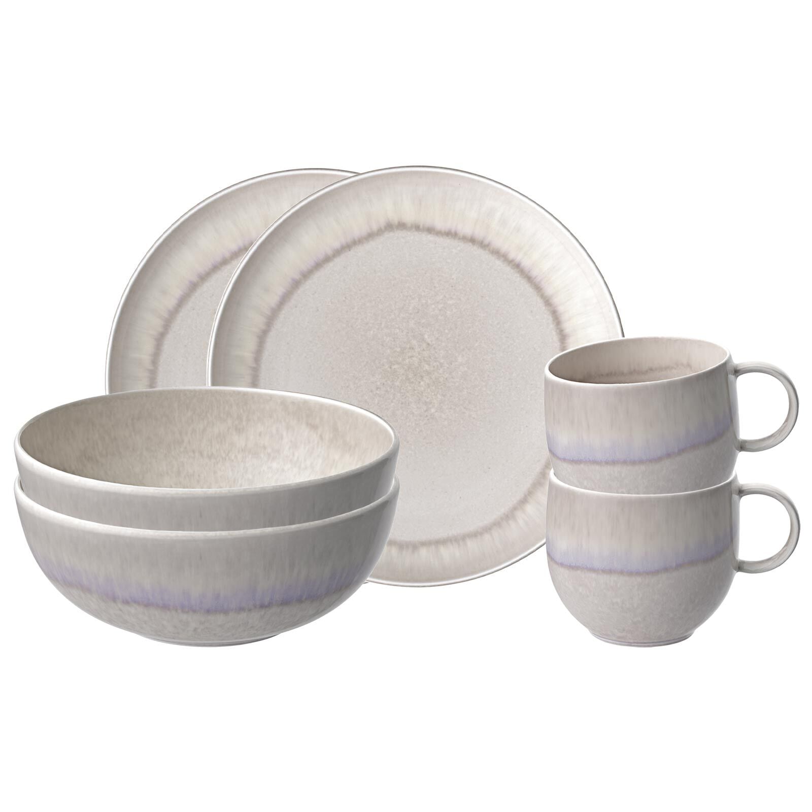 like. by Villeroy & Boch Fr&uuml;hst&uuml;cks-Set Perlemor Sand 6er Set - Bild 1