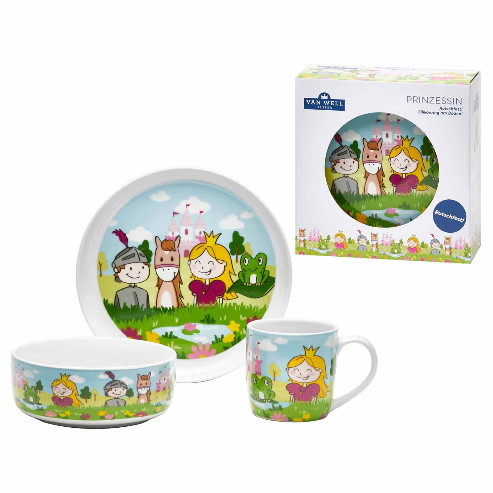 Van Well Kindergeschirr Set Prinzessin 3er Set - Bild 1
