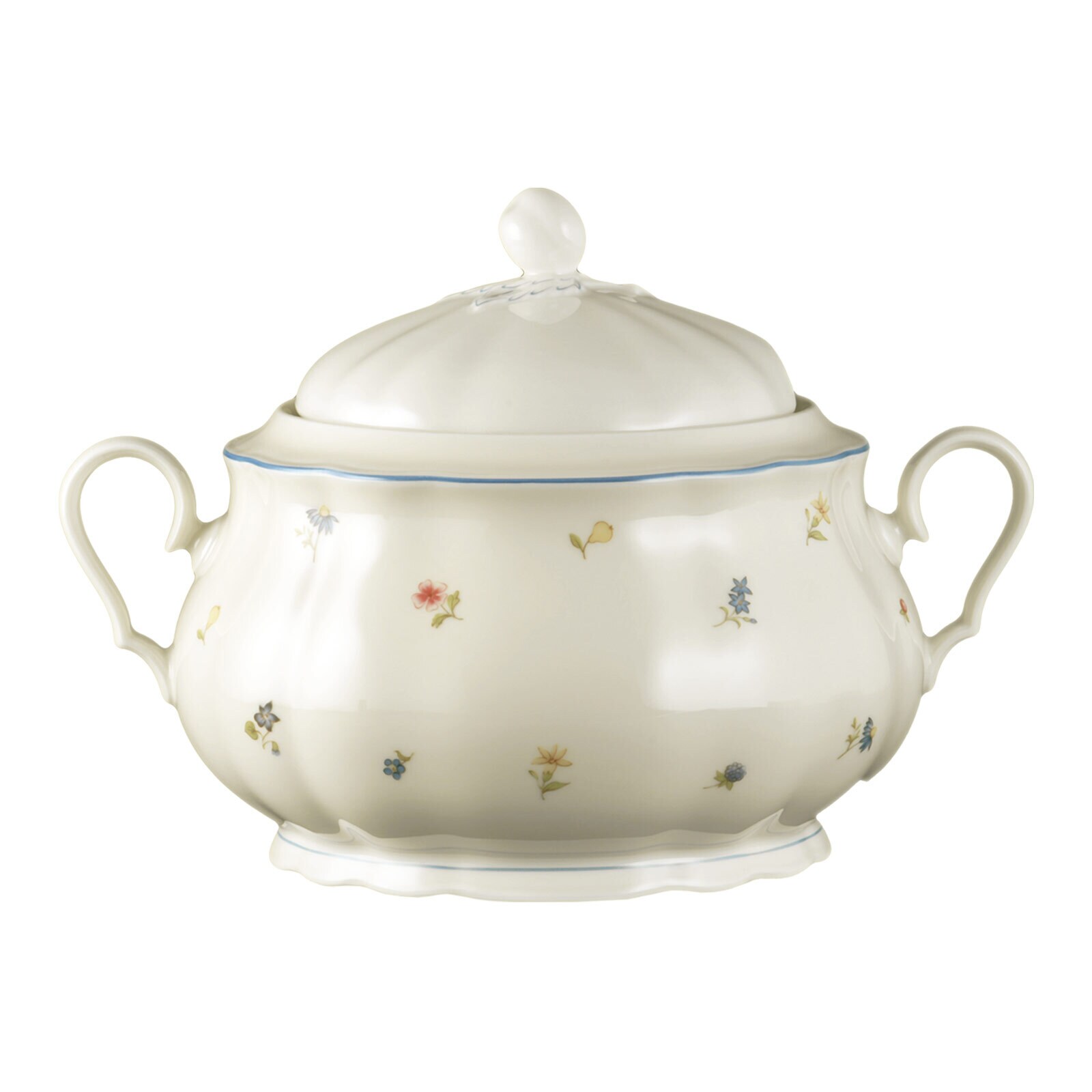 Seltmann Weiden Terrine mit Deckel Marieluise Elfenbein Streublume 3,05 l - Bild 1