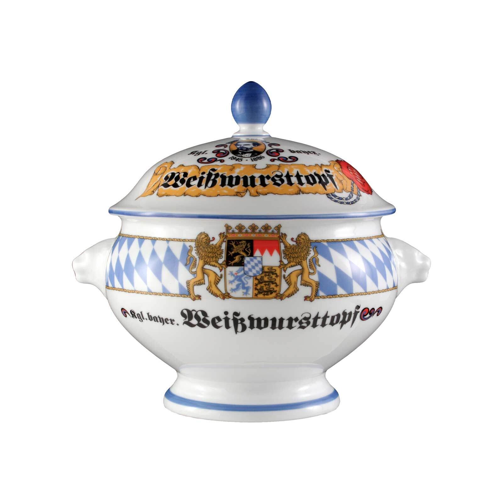 Löwenkopfterrine mit Deckel Compact Bayern