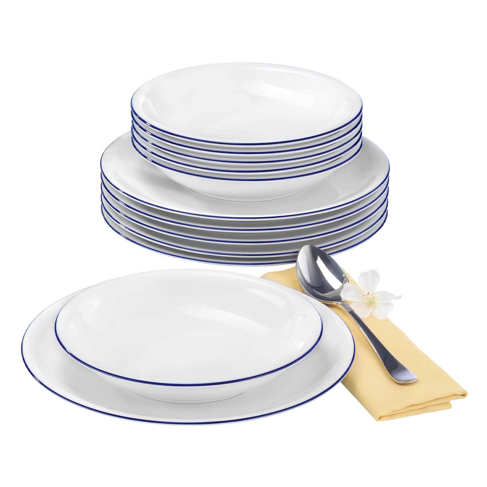 Seltmann Weiden Tafelservice Compact Blaurand 12er Set - Bild 1