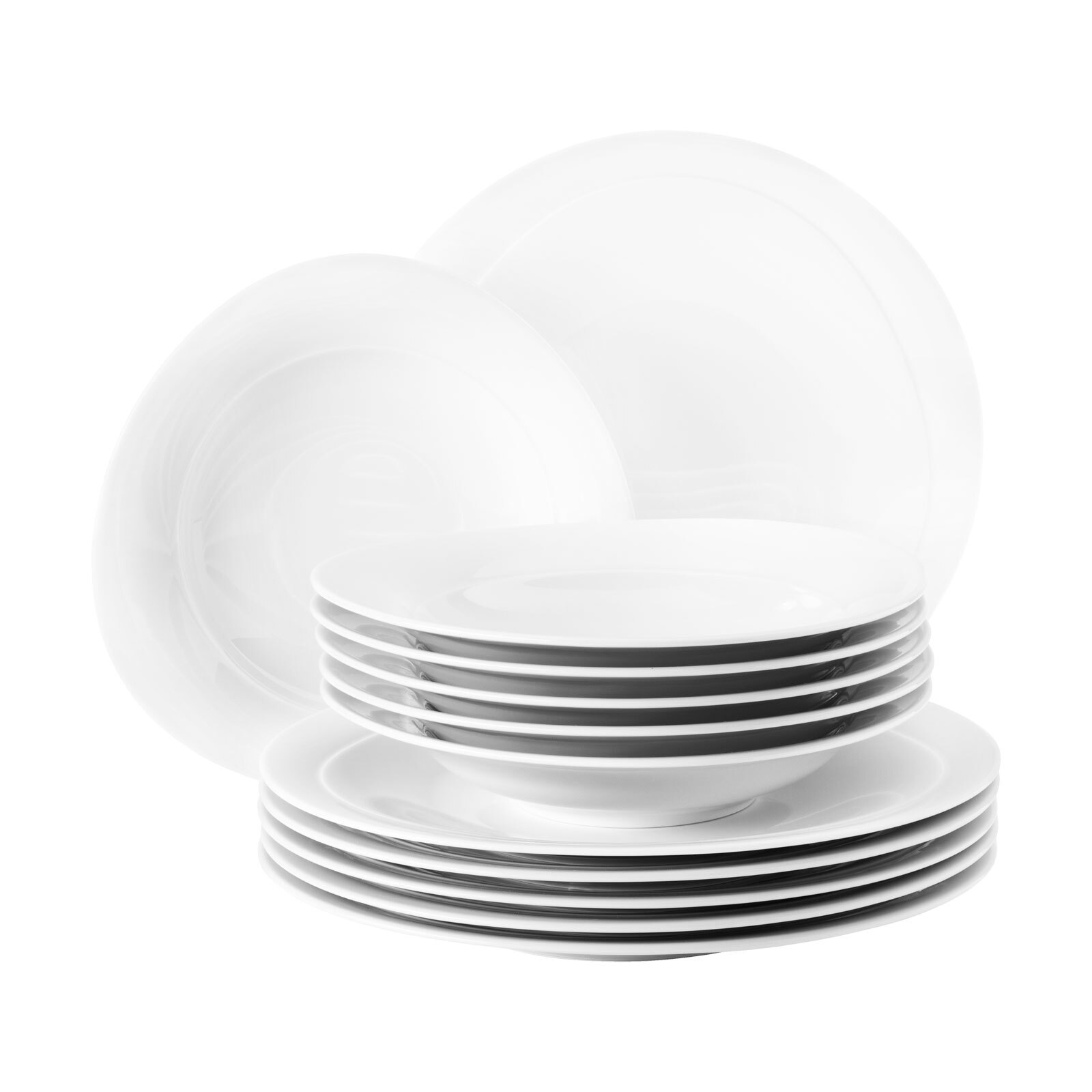 Seltmann Weiden Tafelservice Trio Wei&szlig; 12er Set - Bild 1