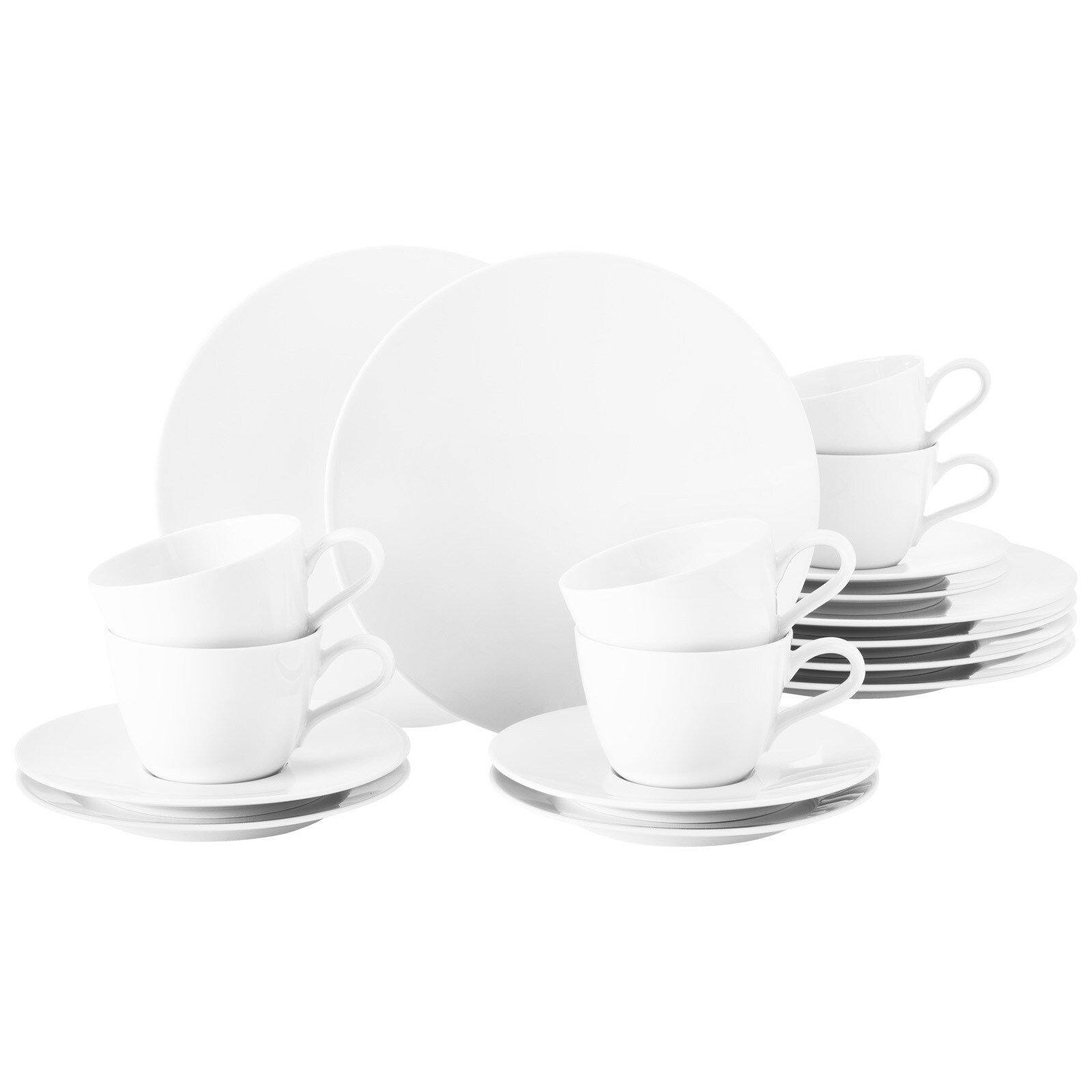 Kaffeeservice Life Weiß 18er Set
