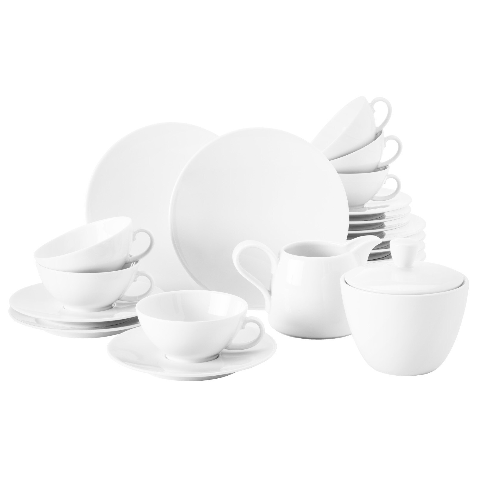 Seltmann Weiden Teeservice Life Wei&szlig; 20er Set - Bild 1