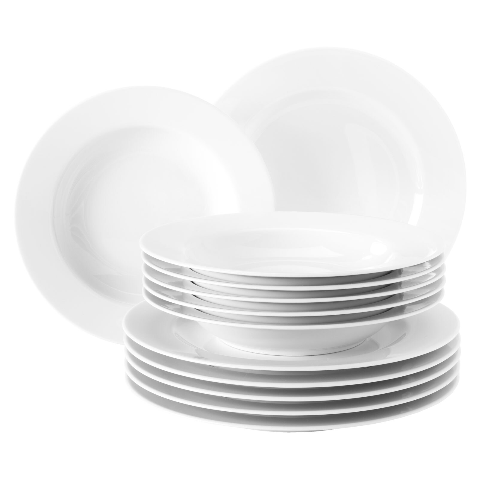 Seltmann Weiden Tafelservice Rondo Liane Wei&szlig; 12er Set - Bild 1