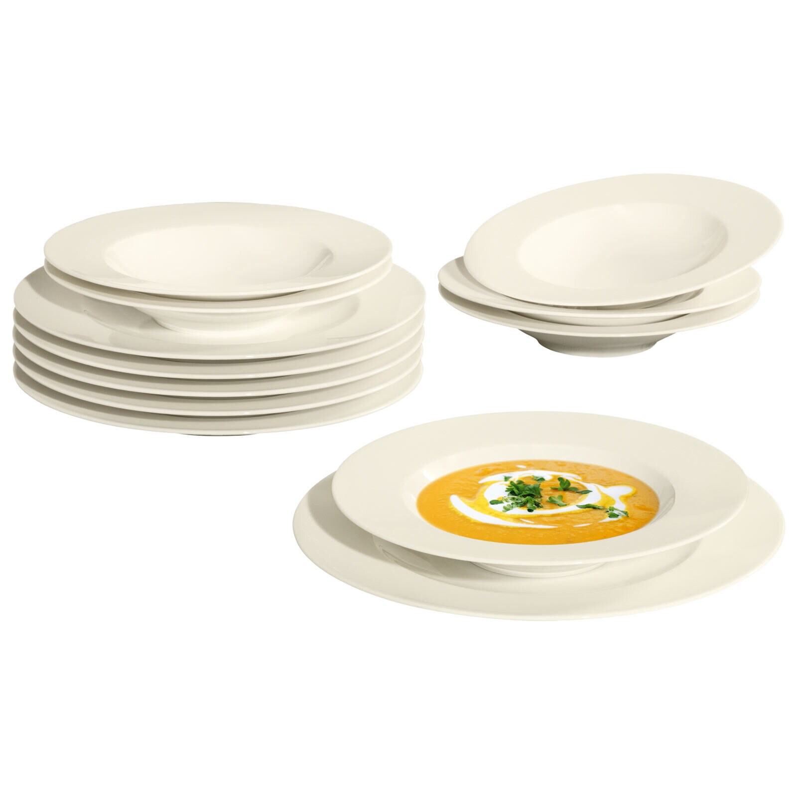 Seltmann Weiden Tafelservice Zo&eacute; Fine Diamond 12er Set - Bild 1