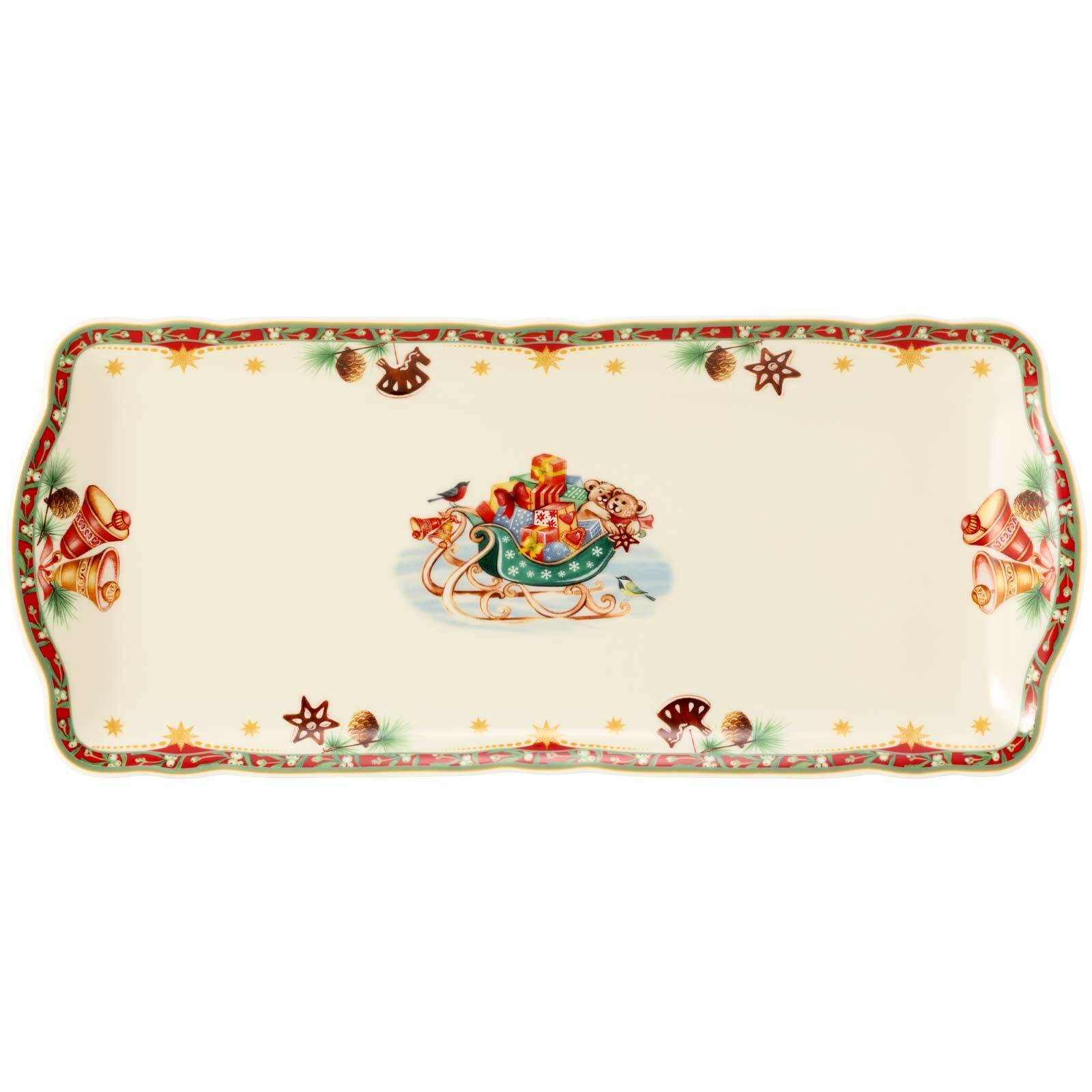 Seltmann Weiden Kuchenplatte Marieluise Weihnachtsnostalgie 34,5 x 15 cm - Bild 1