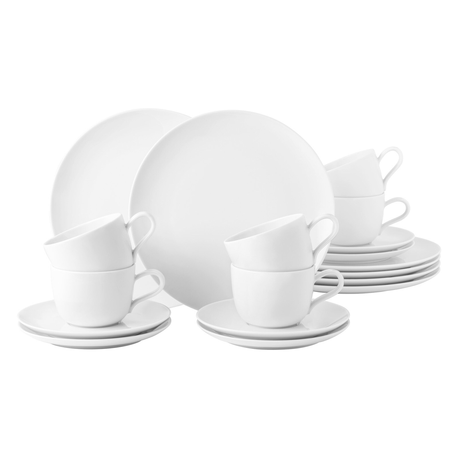 Kaffeeservice Liberty Weiß 18er Set