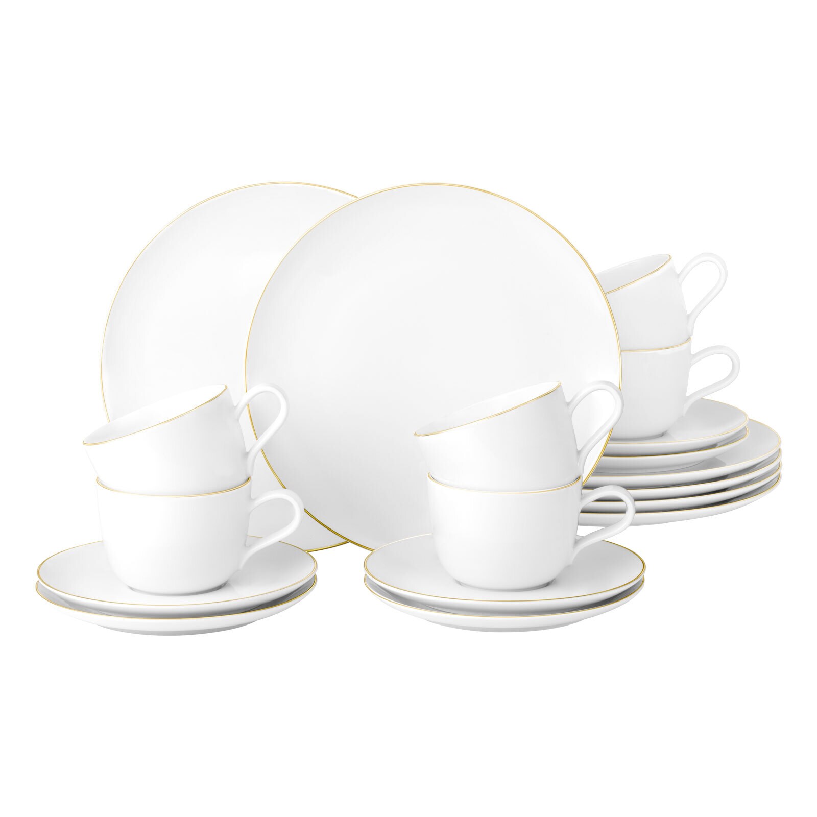 Seltmann Weiden Kaffeeservice Liberty Goldrand 18er Set - Bild 1