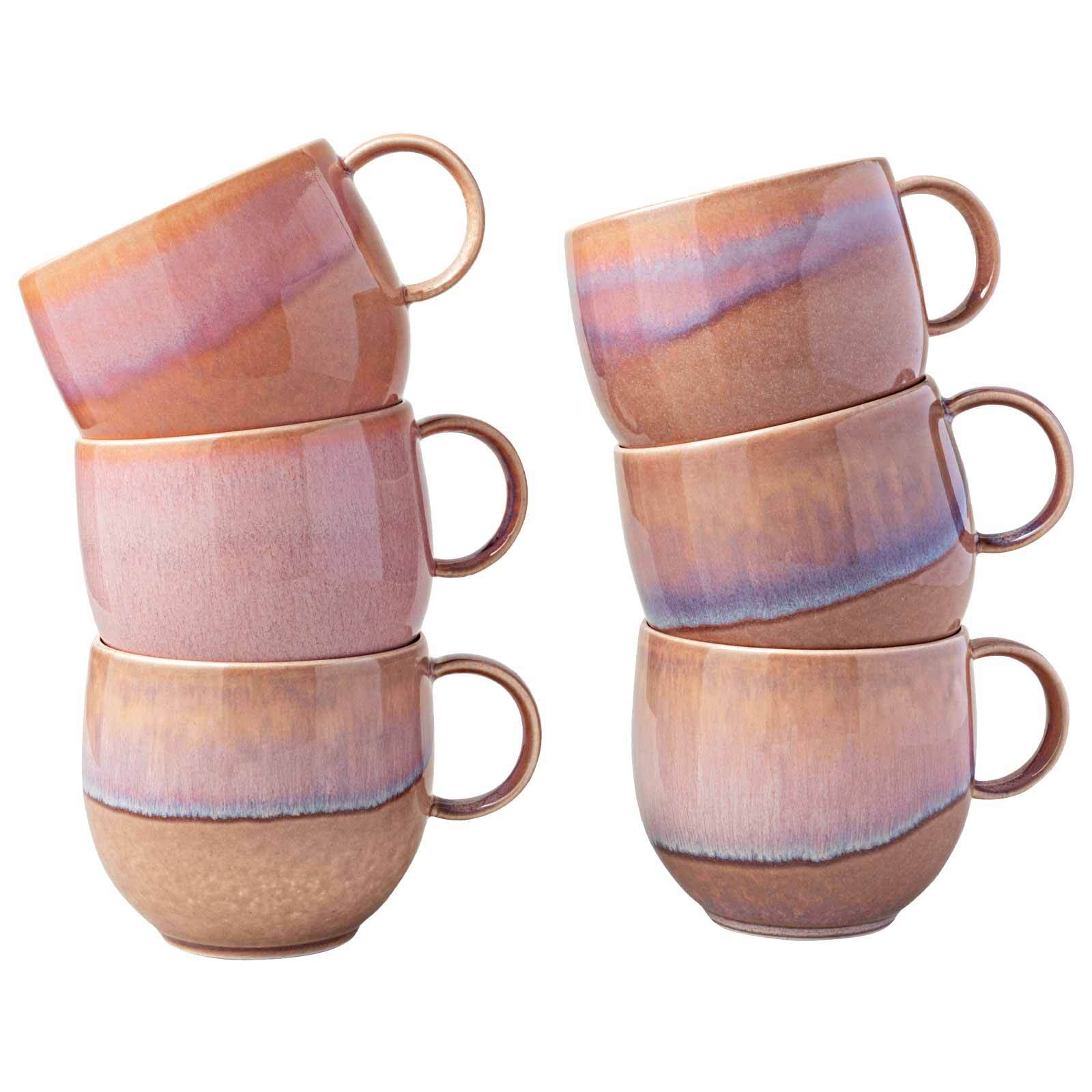 like. by Villeroy & Boch Henkelbecher Perlemor Coral 290 ml 6er Set - Bild 1