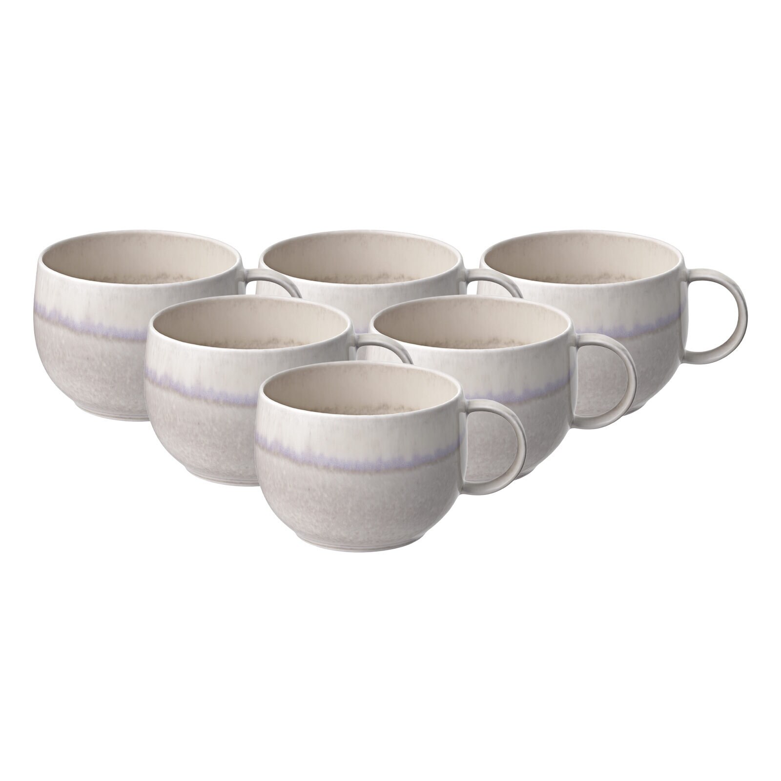 Kaffeetassen Perlemor Sand  6er Set