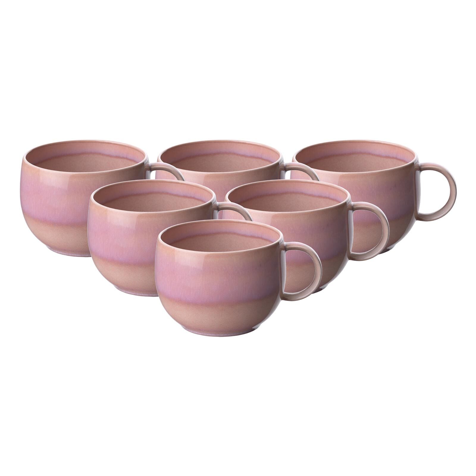 like. by Villeroy & Boch Kaffeetassen Perlemor Coral 190 ml 6er Set - Bild 1